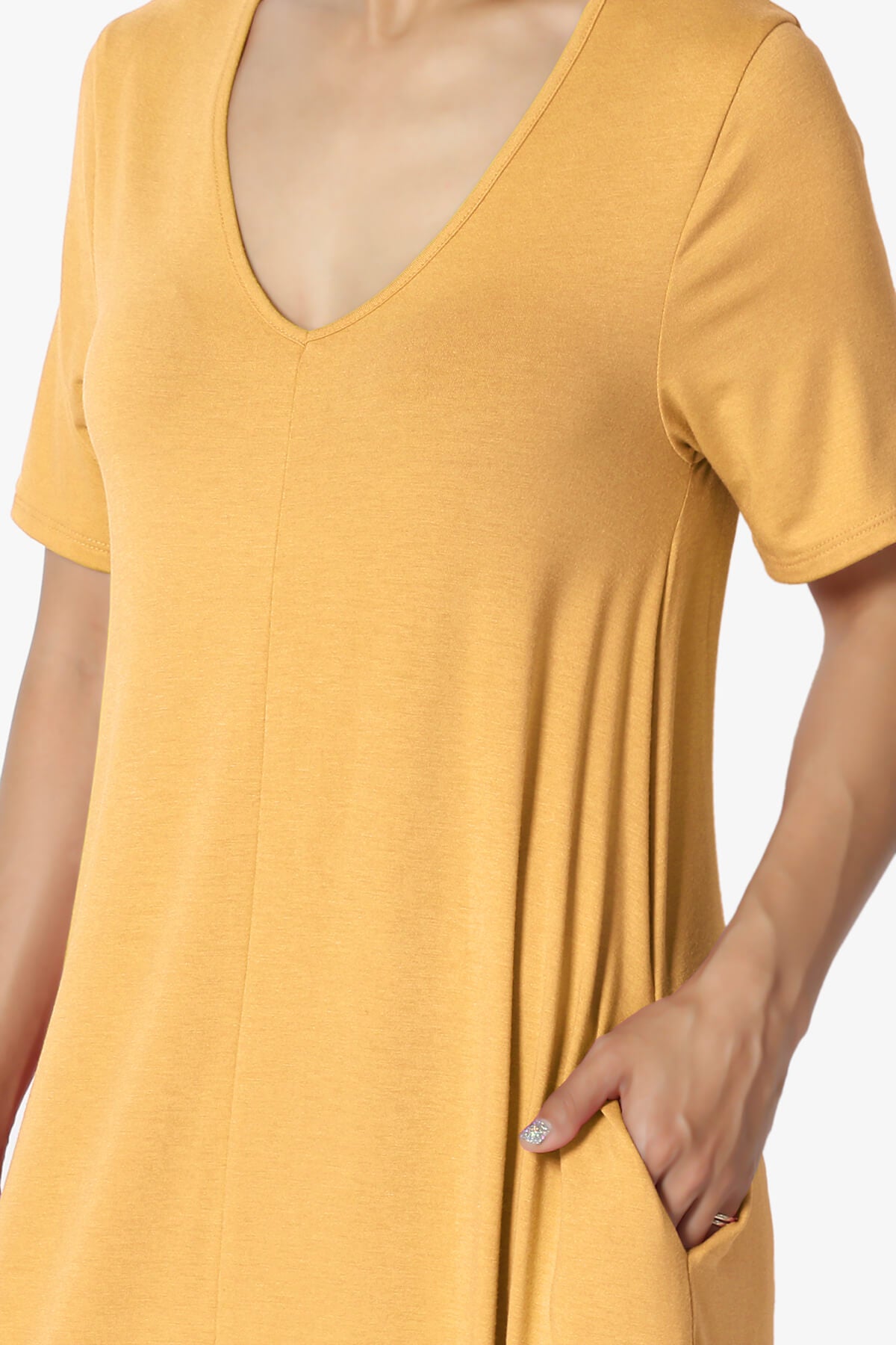 Vina Pocket Oversized Maxi Dress GOLDEN MUSTARD_5