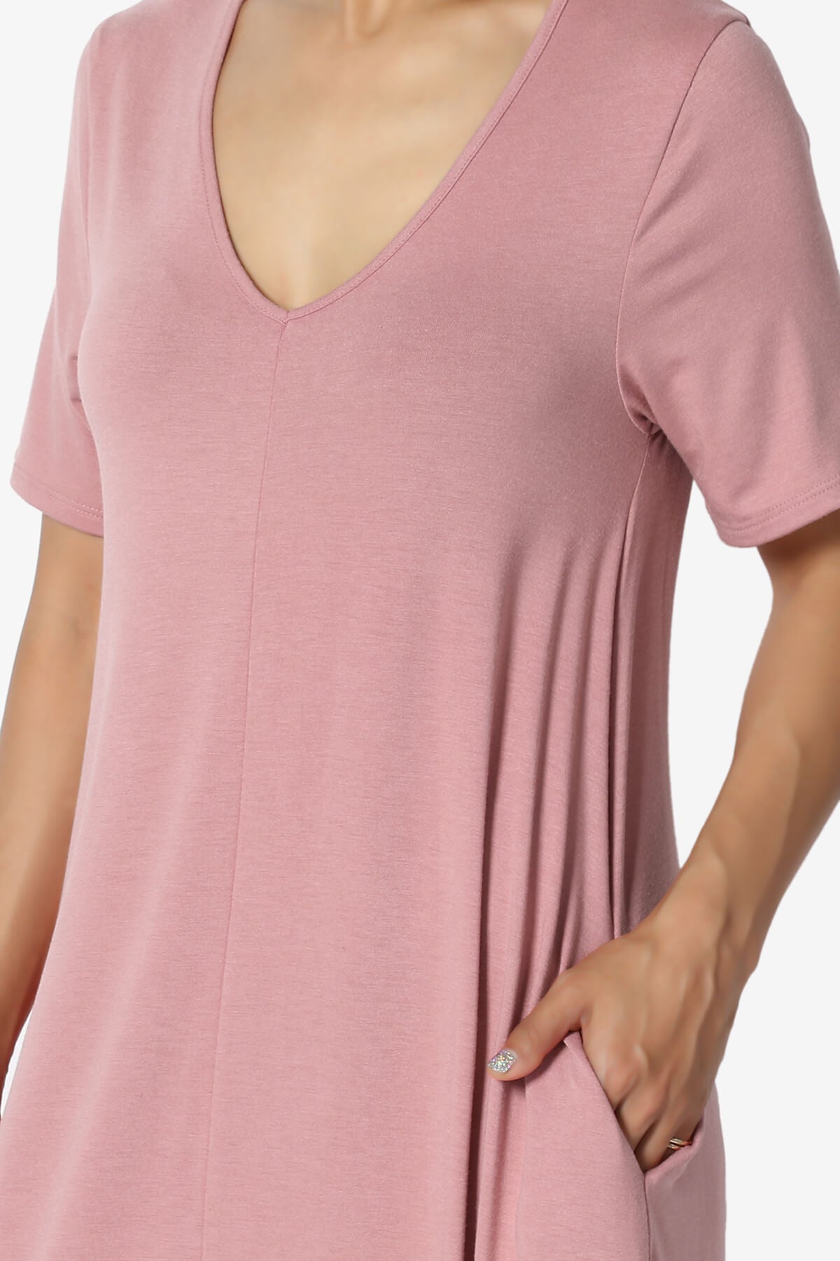 Vina Pocket Oversized Maxi Dress LIGHT ROSE_5