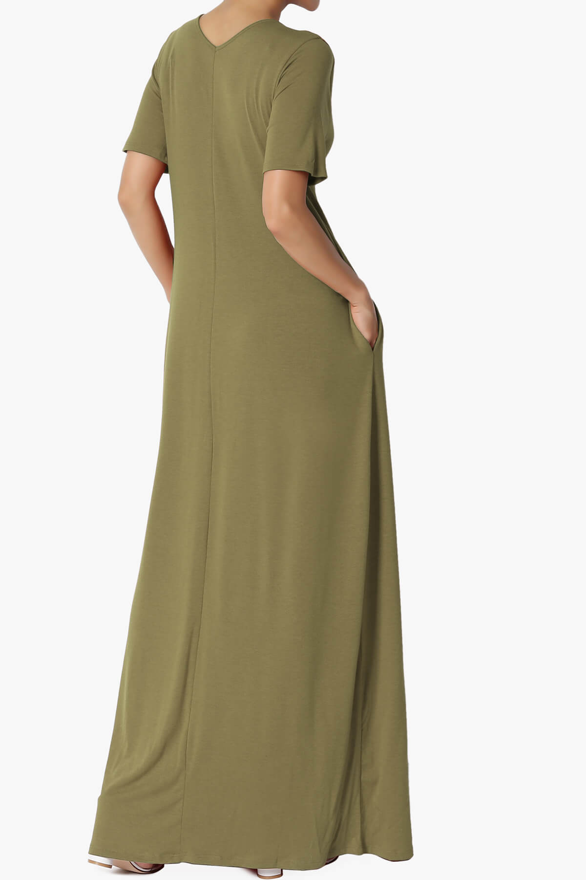 Vina Pocket Oversized Maxi Dress OLIVE KHAKI_4