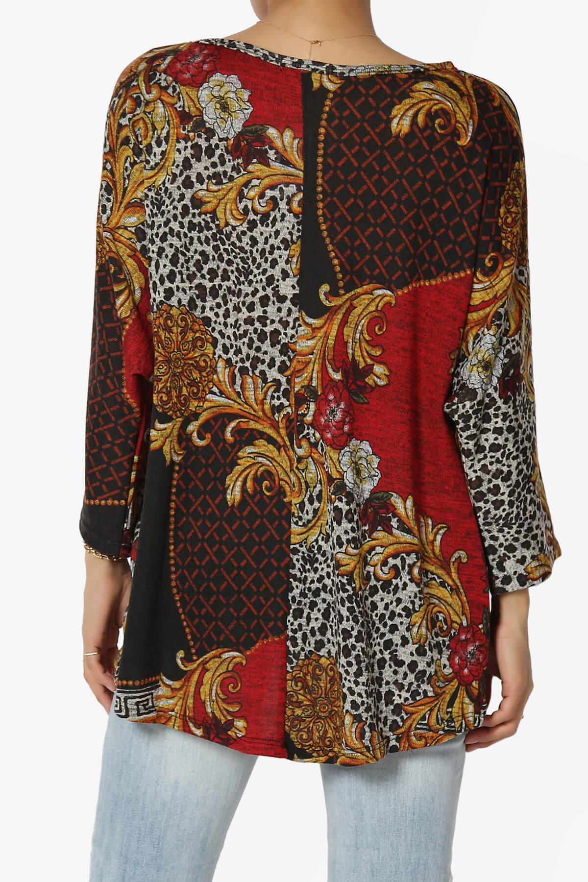 Wanda Printed Dolman Sleeve Top MULTI COLOR_2