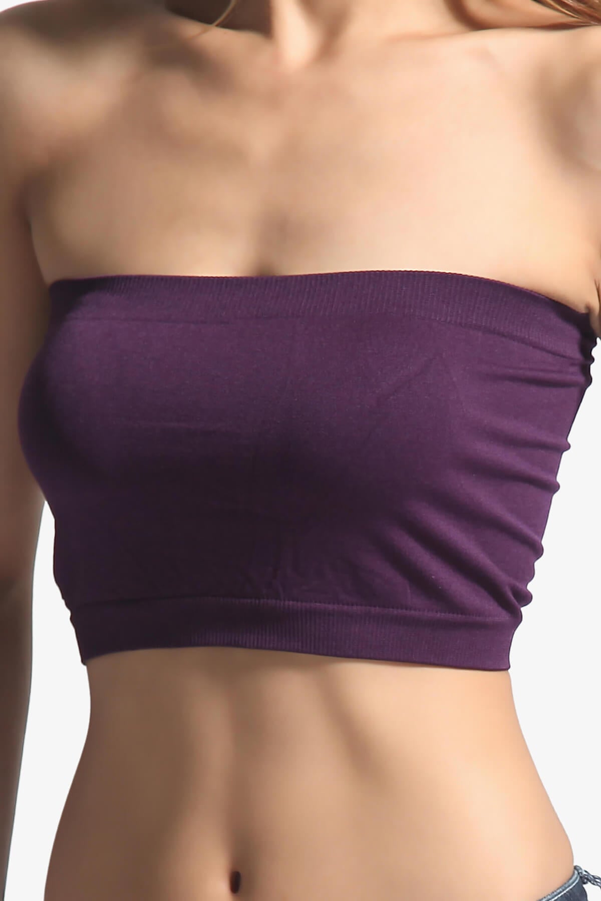 Wendi Seamless Crop Bandeau DARK PURPLE_2