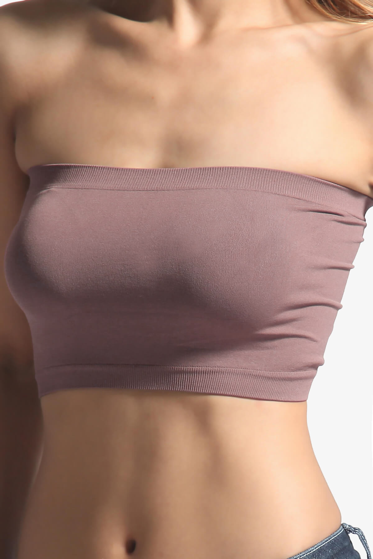 Wendi Seamless Crop Bandeau DUSTY MAUVE_2