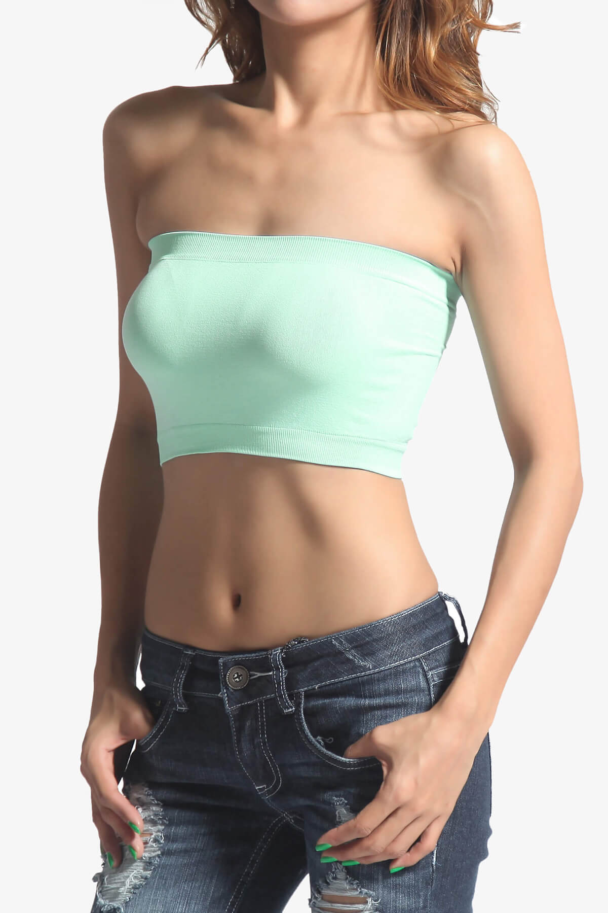 Wendi Seamless Crop Bandeau DUSTY MINT_1