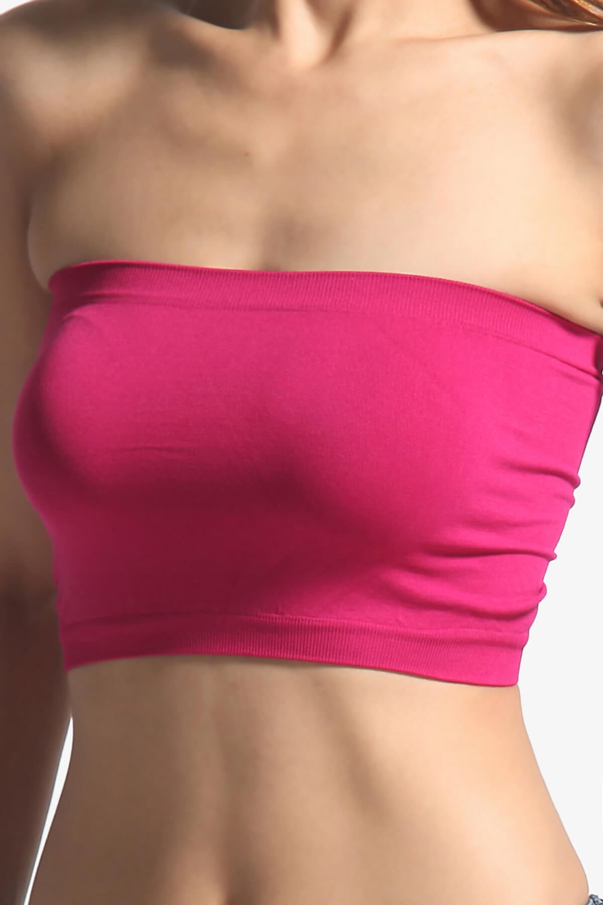 Wendi Seamless Crop Bandeau MAGENTA_2