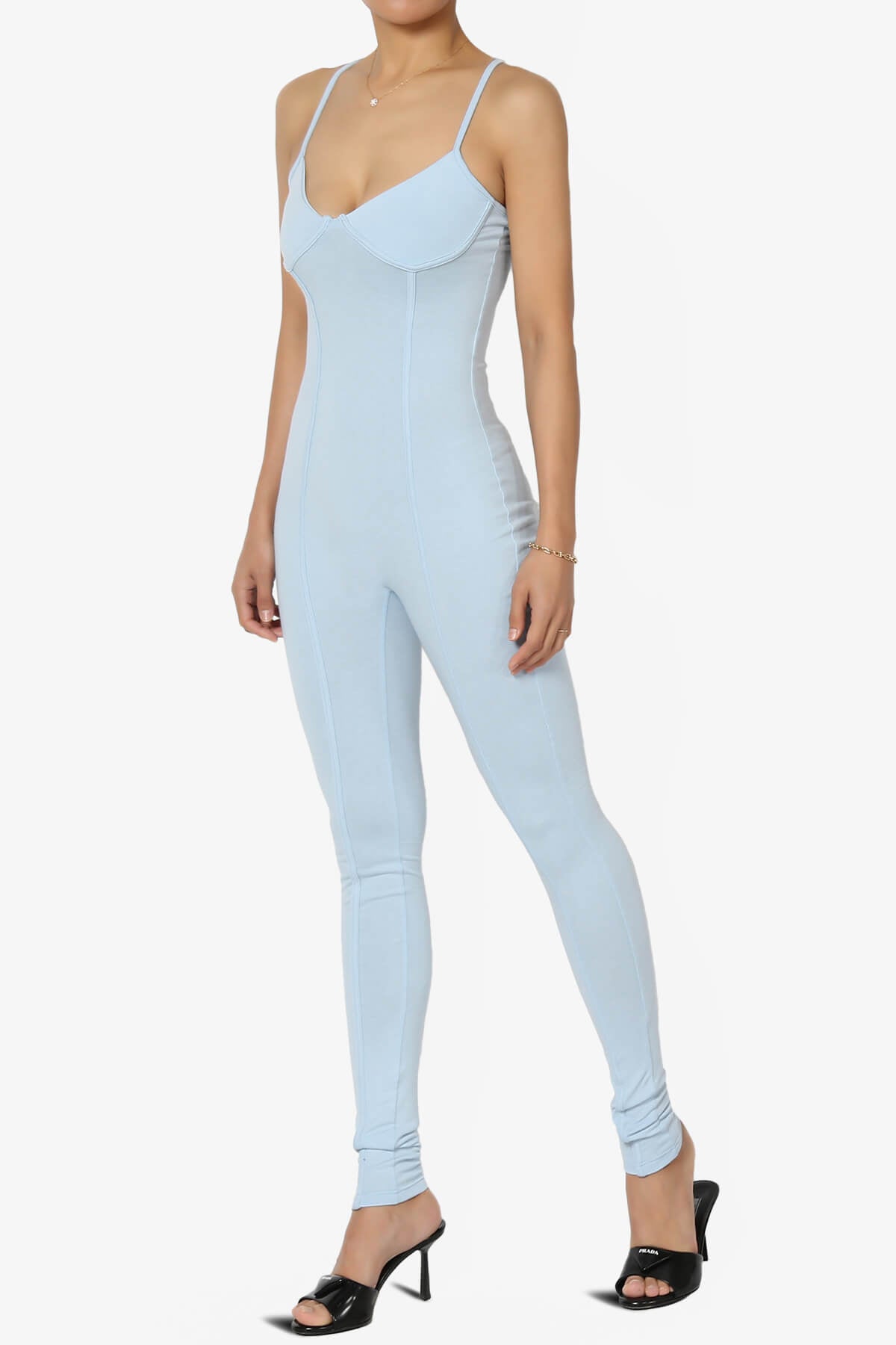 Zaria Cotton Jersey Cami Jumpsuit LIGHT BLUE_3