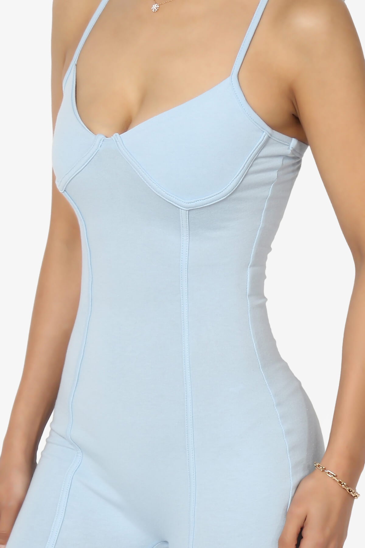 Zaria Cotton Jersey Cami Jumpsuit LIGHT BLUE_5
