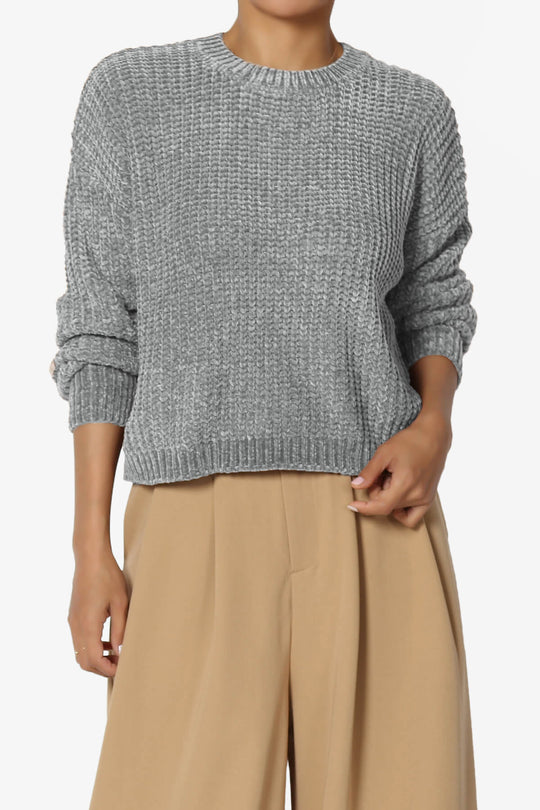 Zeeta Soft Chenille Crop Sweater