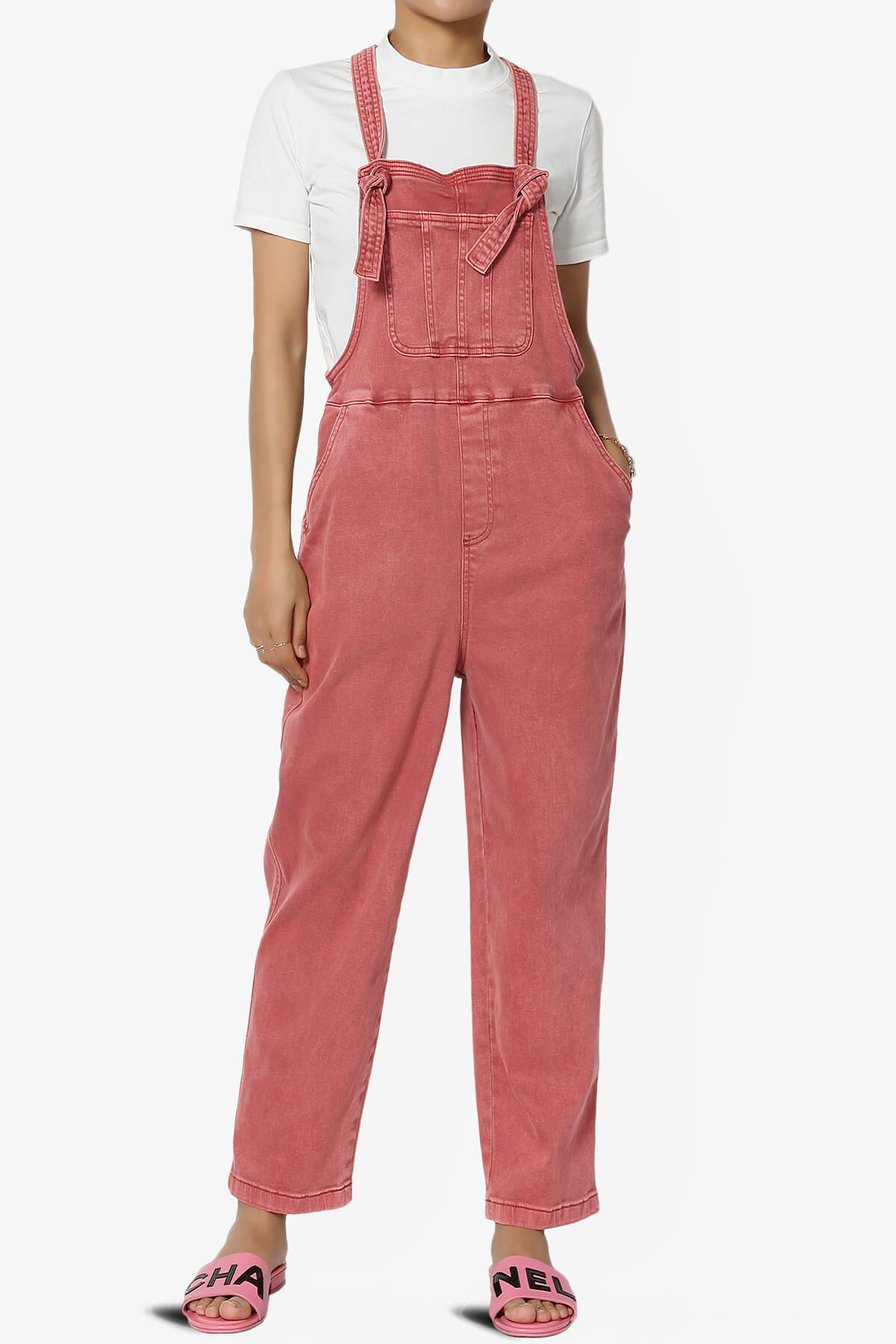 Ziggy Washed Denim Overall BURGUNDY_1