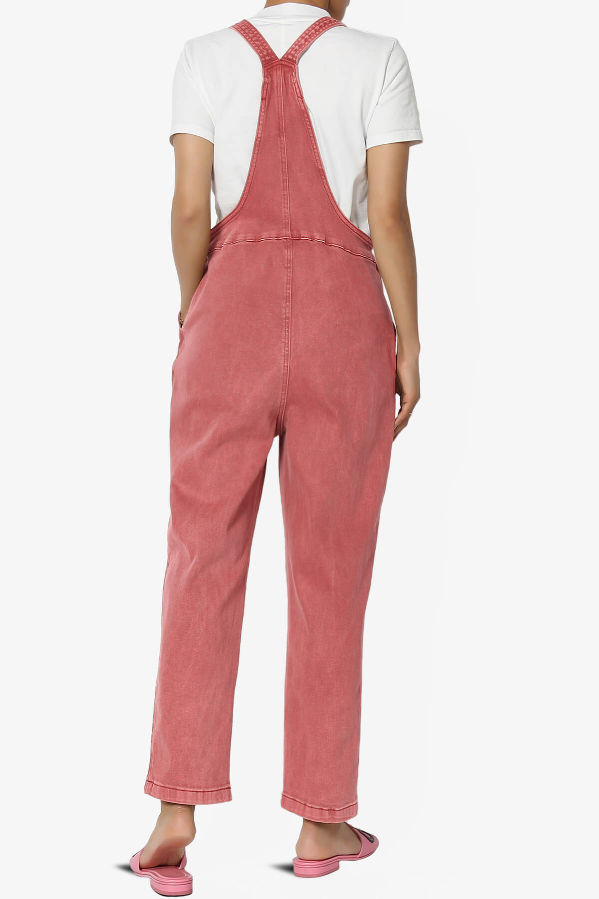 Ziggy Washed Denim Overall BURGUNDY_2