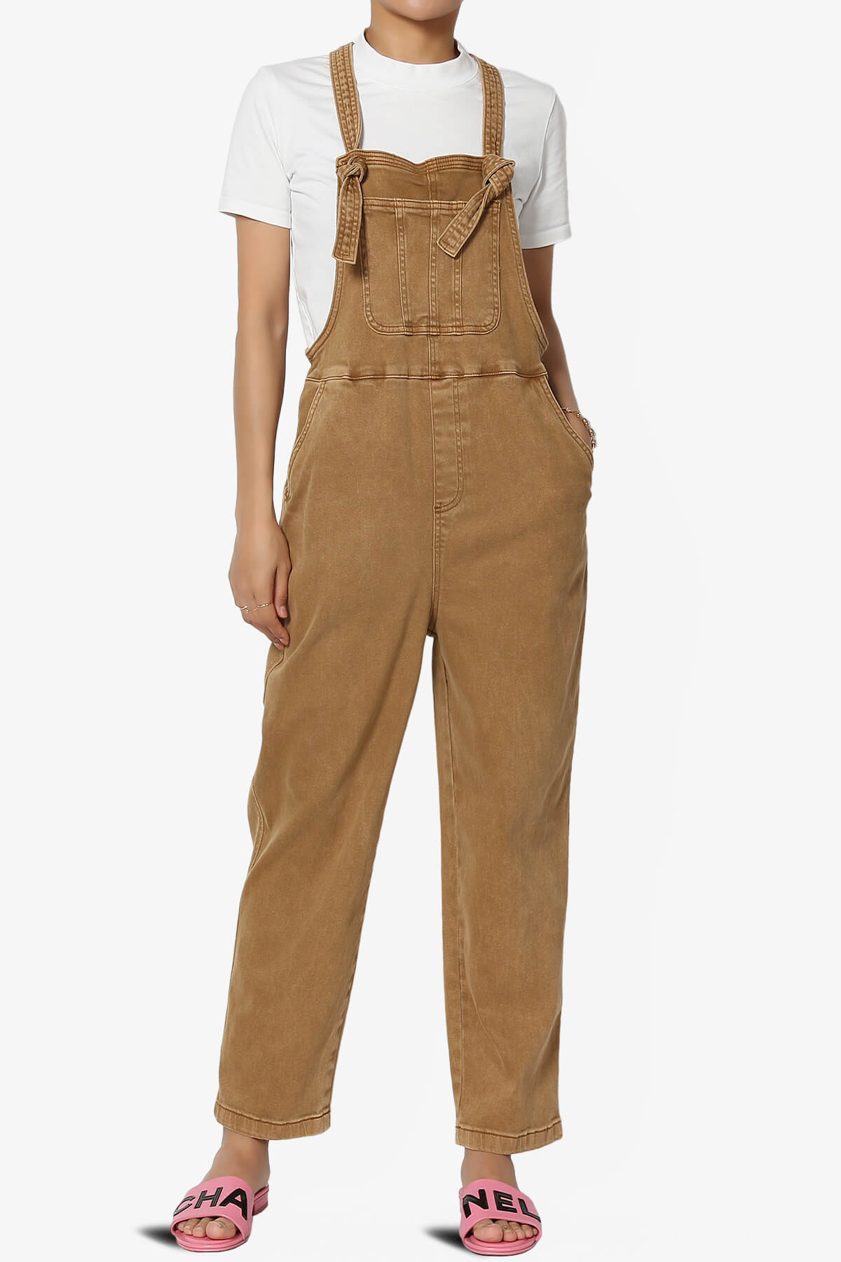 Ziggy Washed Denim Overall DEEP CAMEL_1
