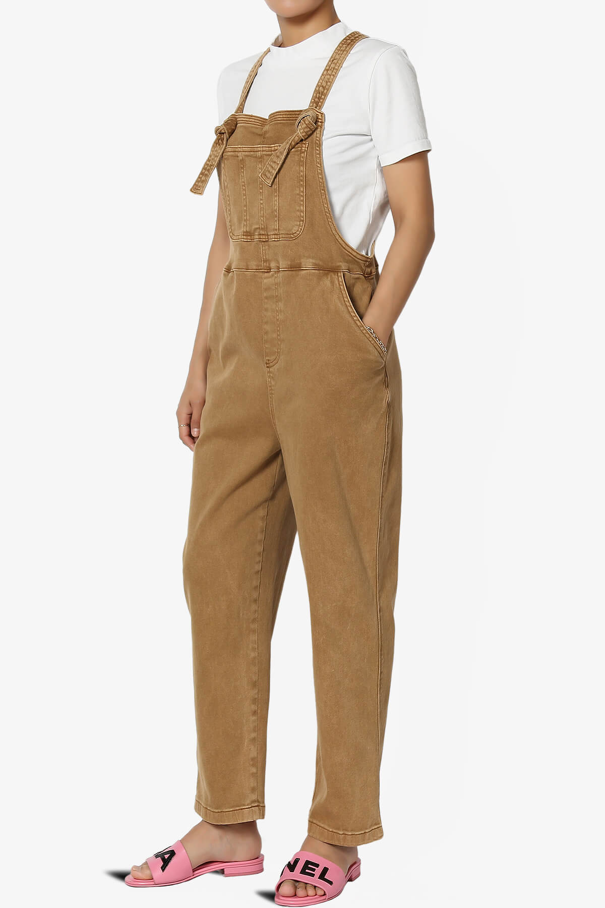 Ziggy Washed Denim Overall DEEP CAMEL_3