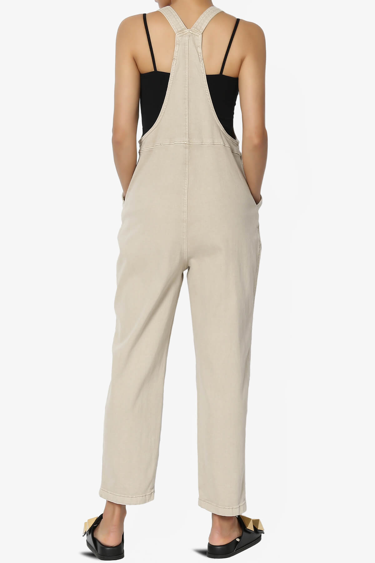 Ziggy Washed Denim Overall SAND BEIGE_2