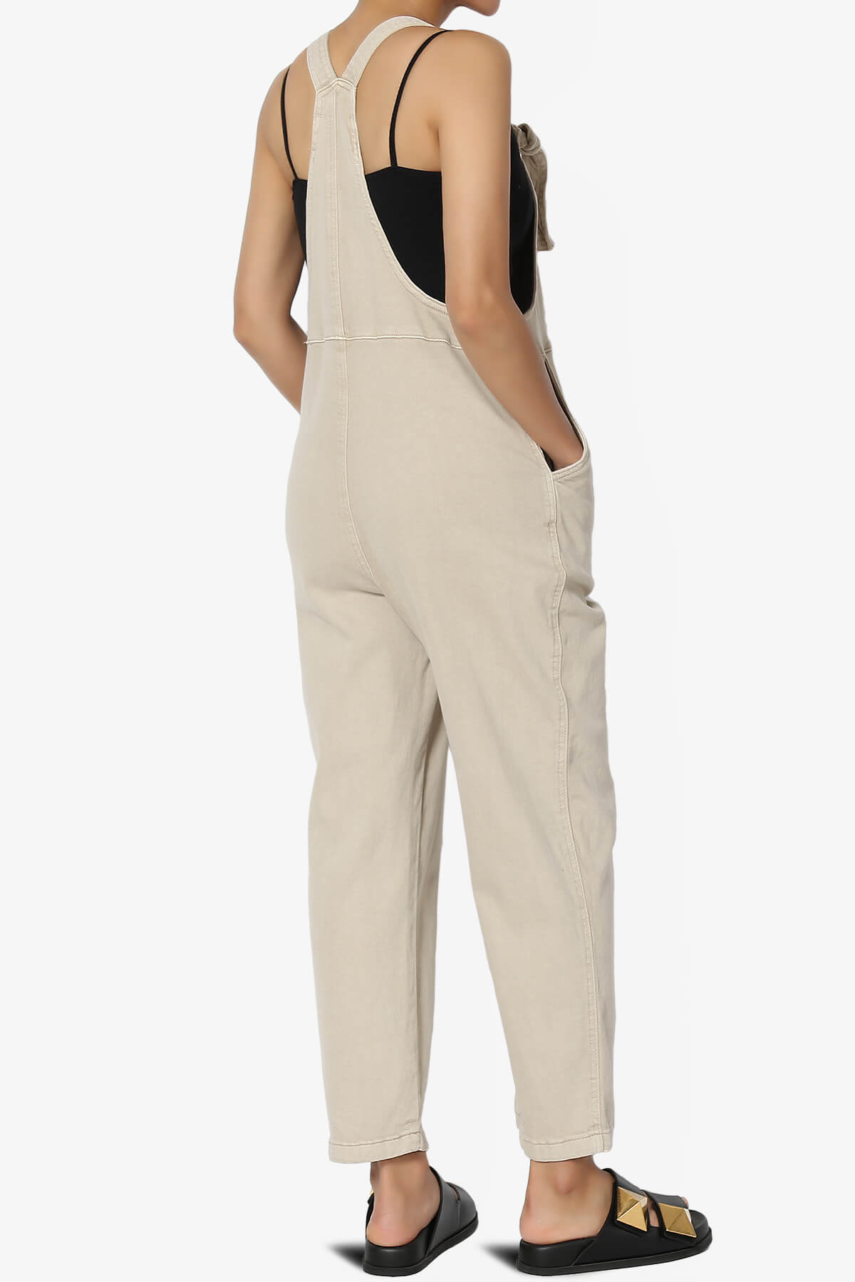 Ziggy Washed Denim Overall SAND BEIGE_4