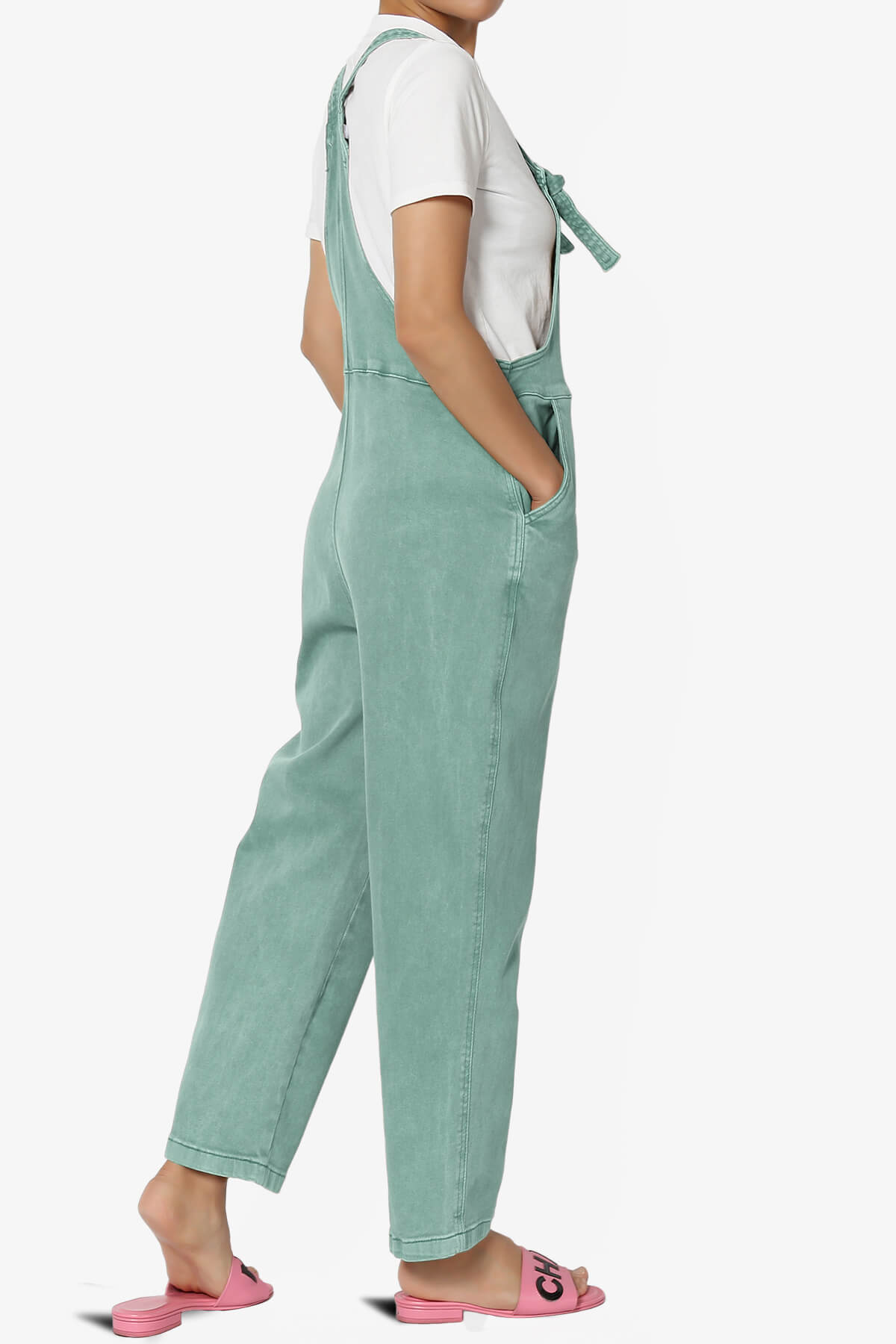 Ziggy Washed Denim Overall TEAL_4