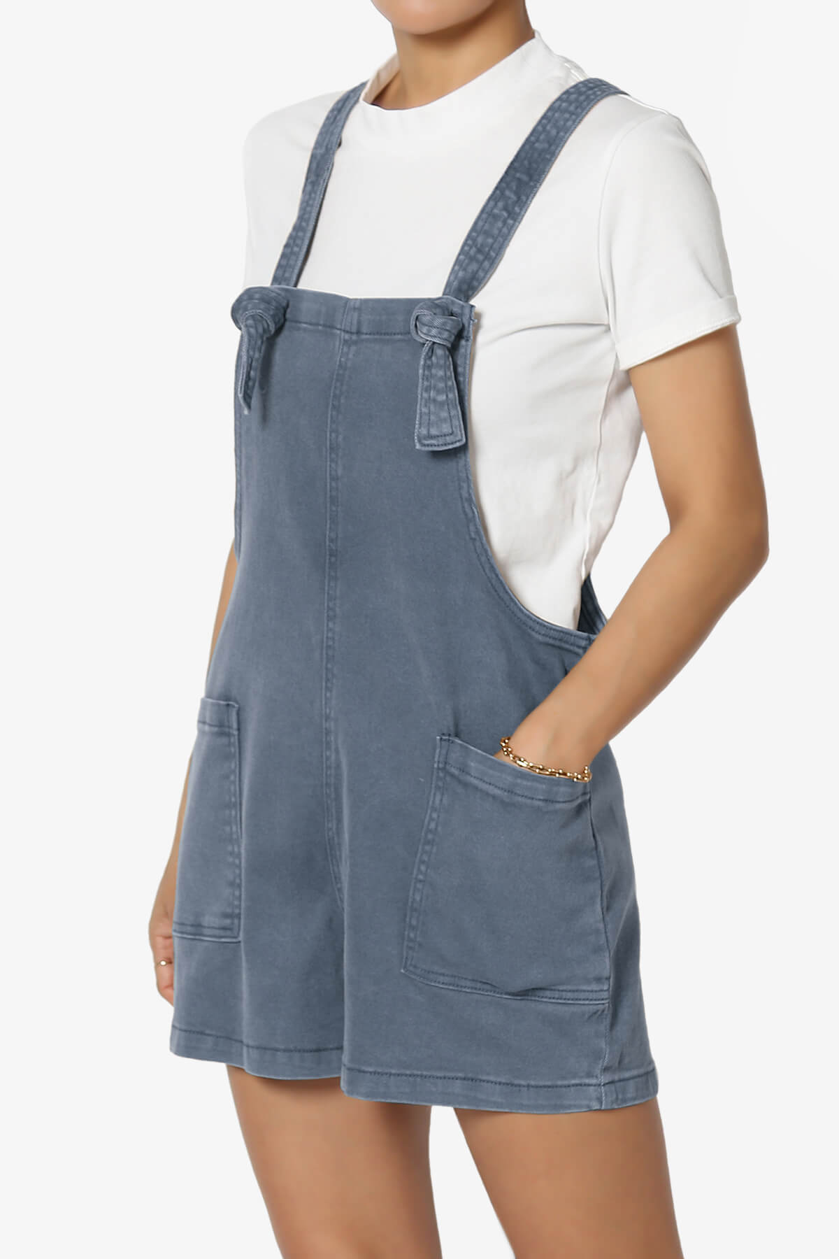 Ziggy Washed Denim Short Overall BLACKBERRY_3