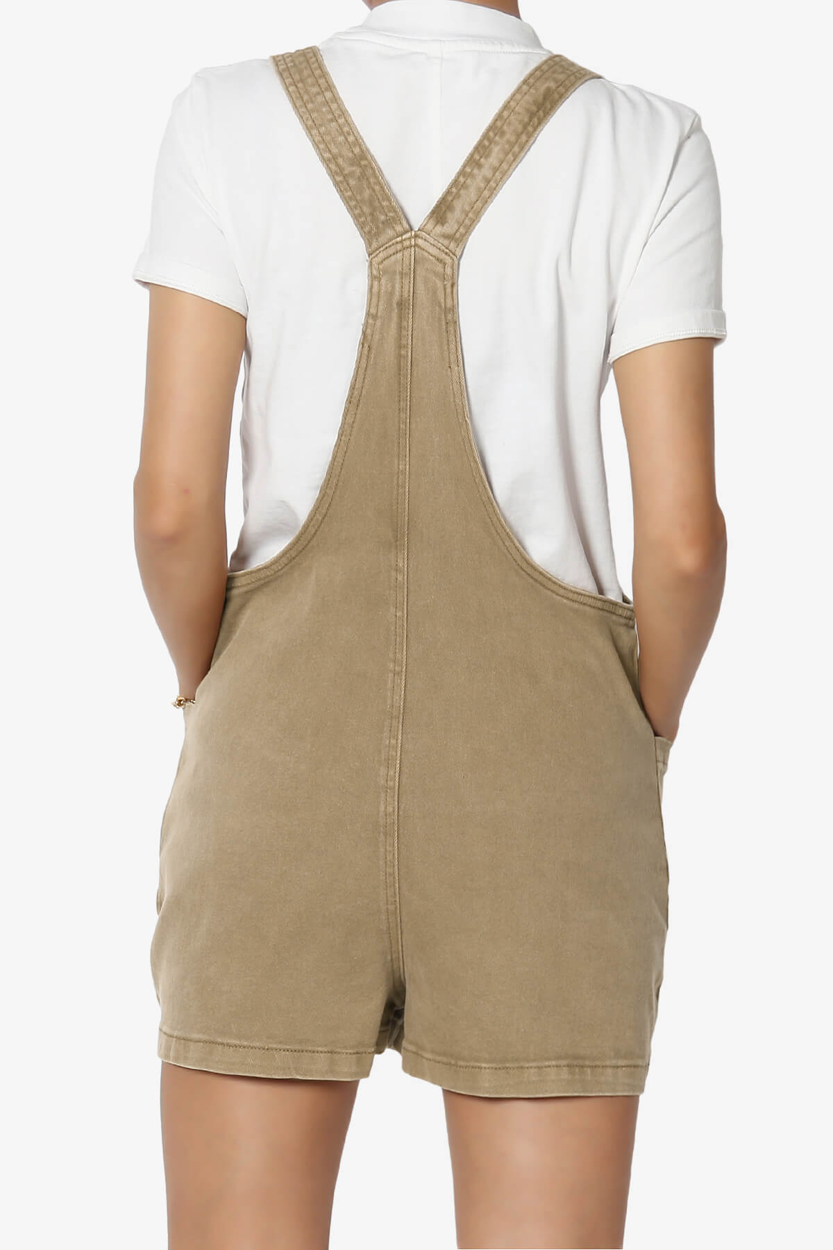 Ziggy Washed Denim Short Overall LIGHT CAMEL_2