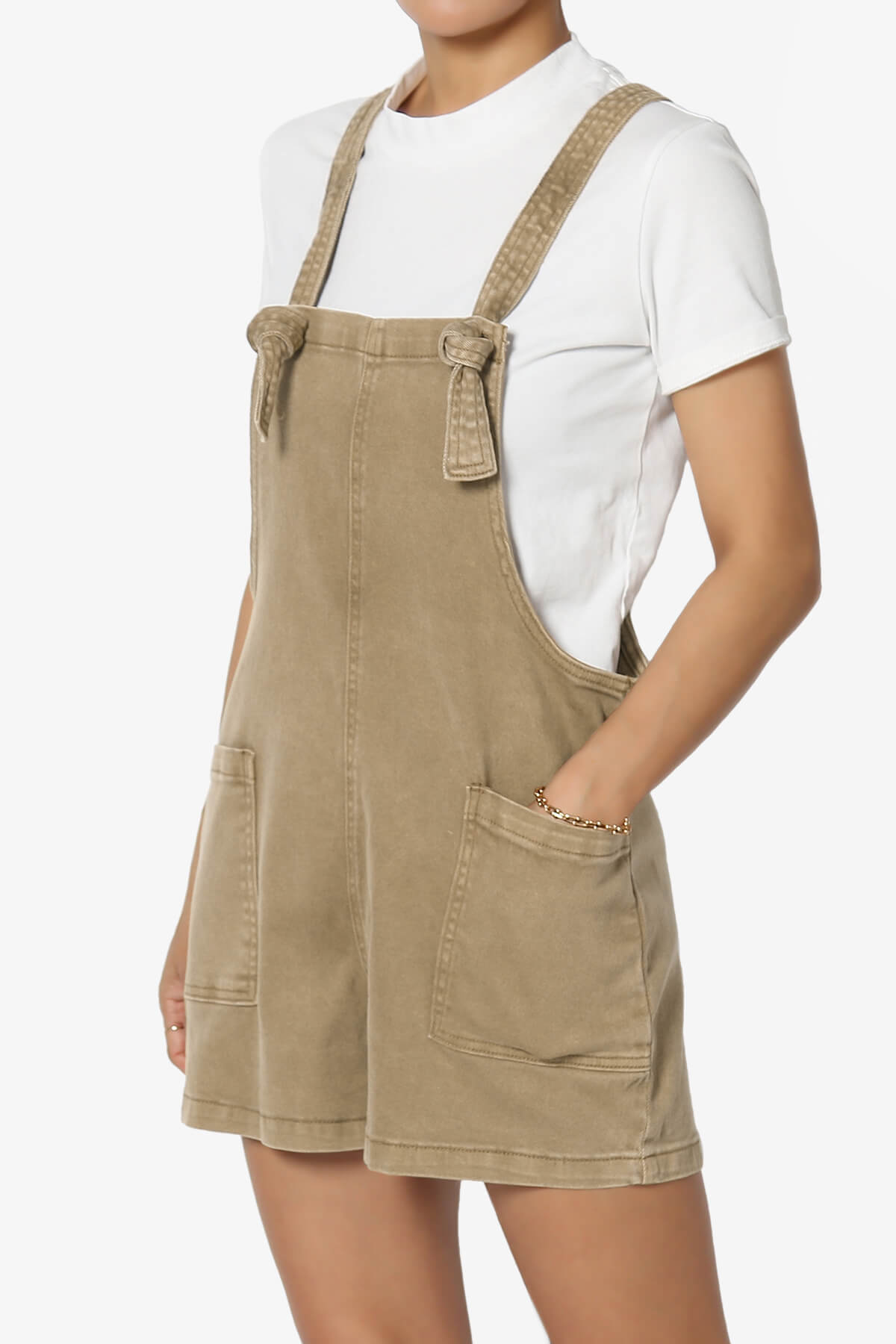Ziggy Washed Denim Short Overall LIGHT CAMEL_3