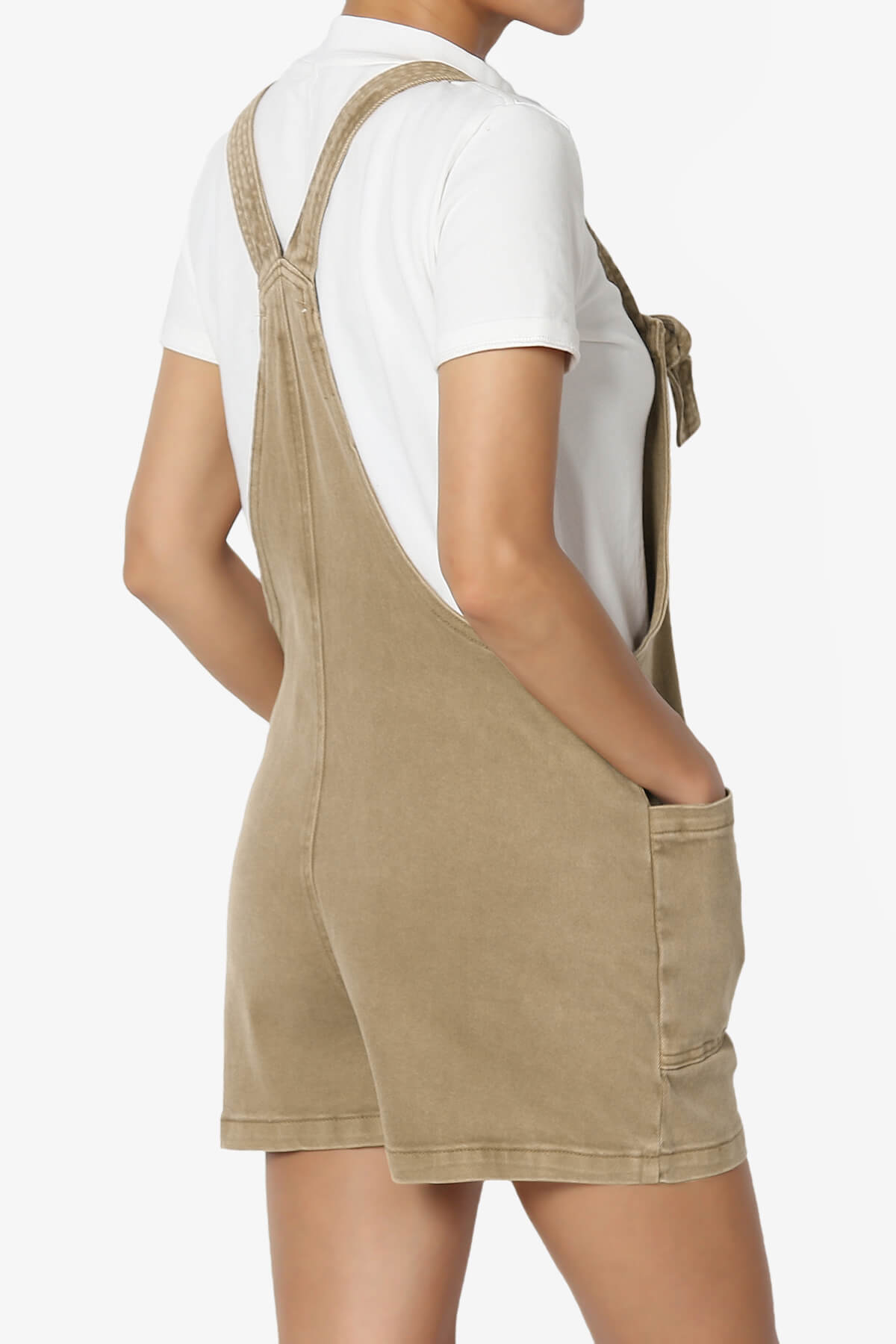 Ziggy Washed Denim Short Overall LIGHT CAMEL_4