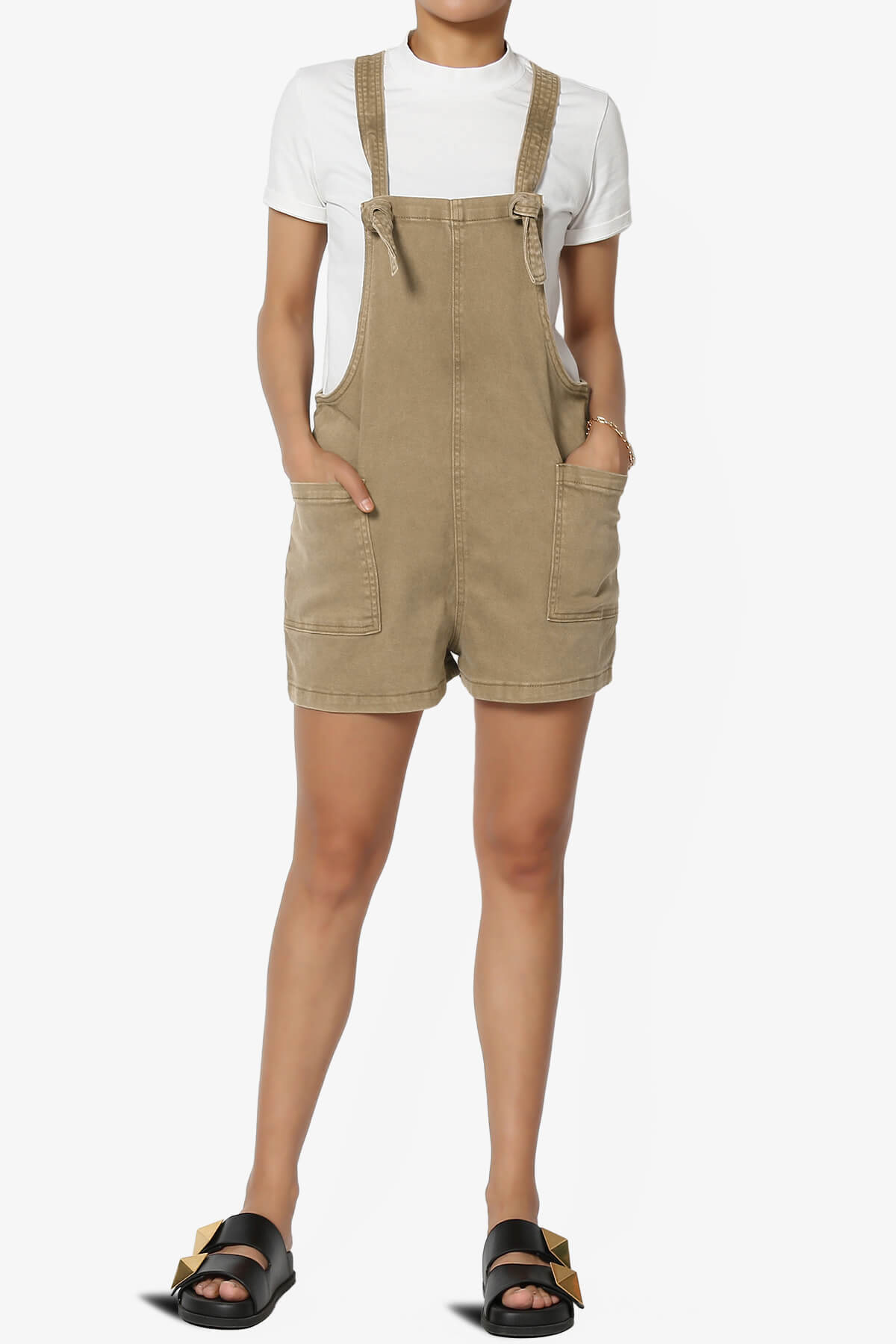 Ziggy Washed Denim Short Overall LIGHT CAMEL_6