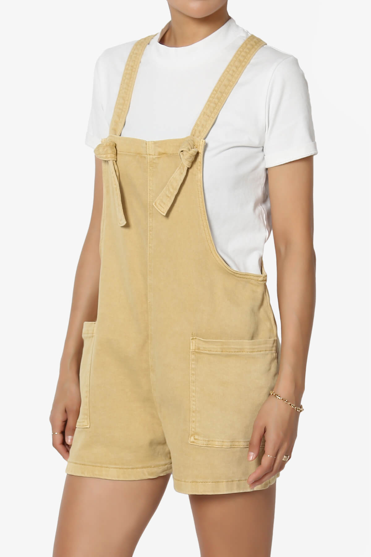 Ziggy Washed Denim Short Overall MUSTARD_3