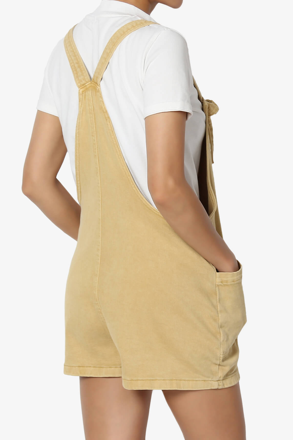 Ziggy Washed Denim Short Overall MUSTARD_4