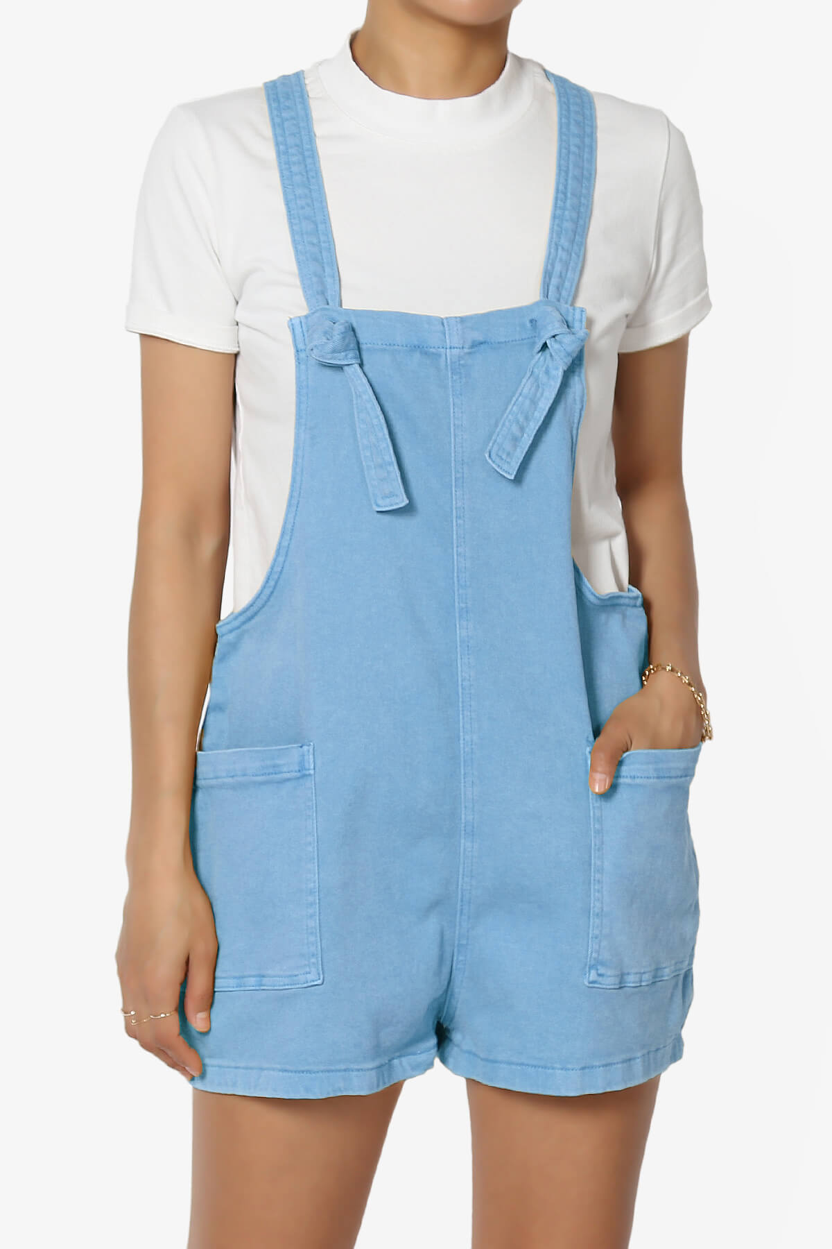 Ziggy Washed Denim Short Overall OCEAN BLUE_1
