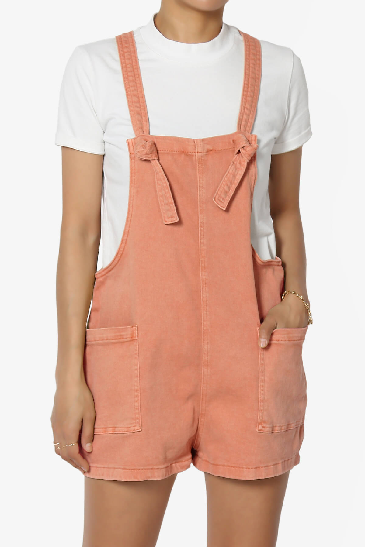 Ziggy Washed Denim Short Overall ORANGE_1
