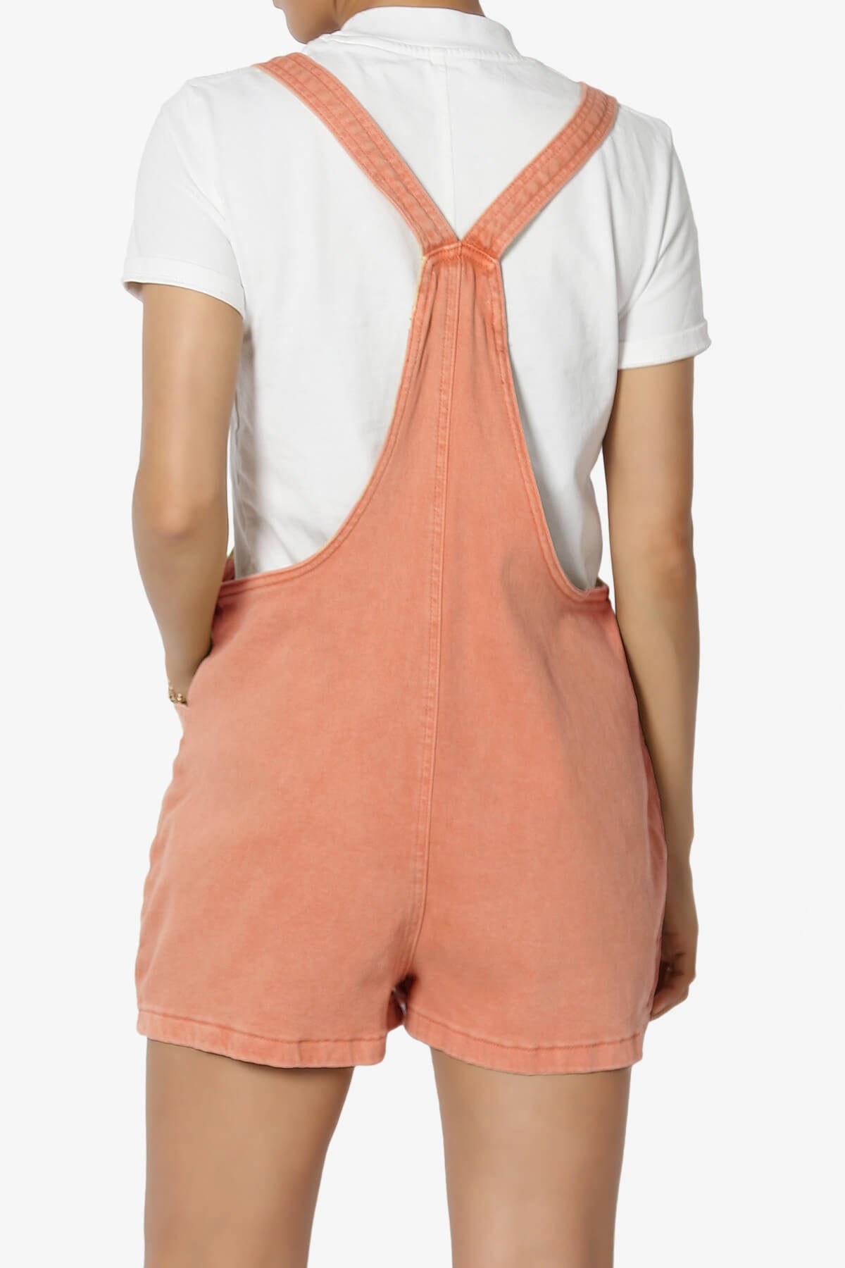 Ziggy Washed Denim Short Overall ORANGE_2