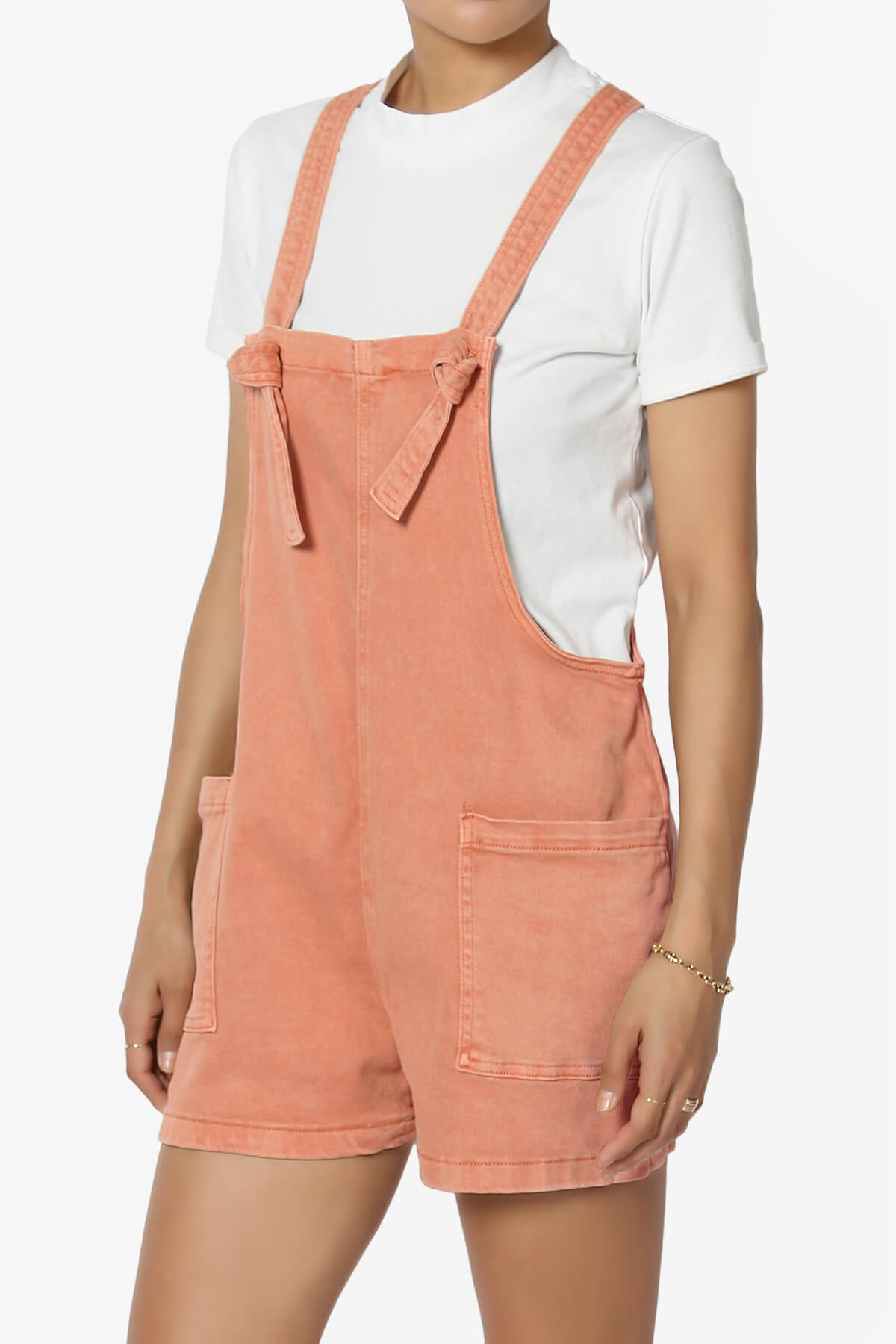 Ziggy Washed Denim Short Overall ORANGE_3