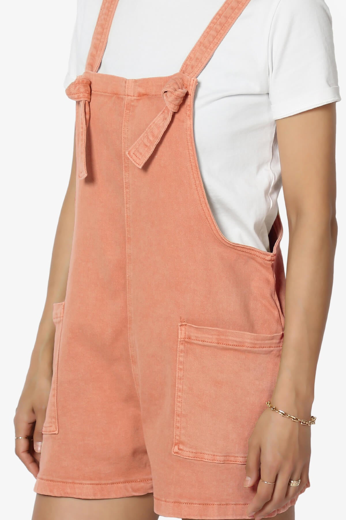 Ziggy Washed Denim Short Overall ORANGE_5