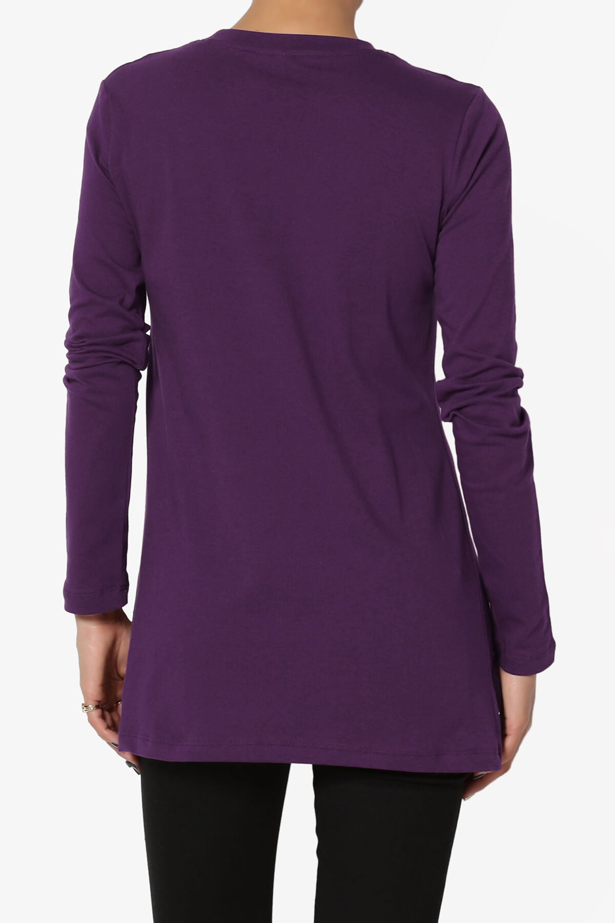 Lasso Cotton Crew Neck Long Sleeve T-Shirt PLUS