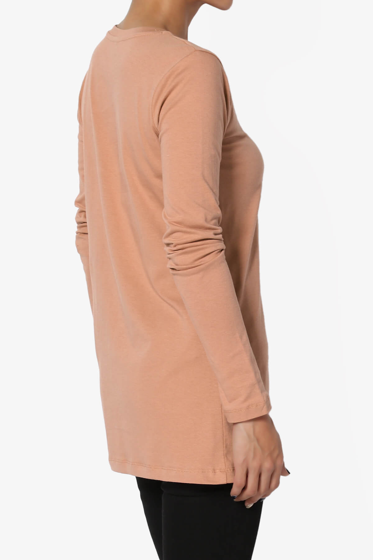 Lasso Cotton Crew Neck Long Sleeve T-Shirt PLUS