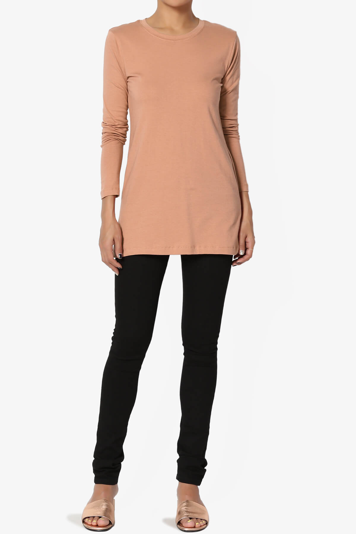 Lasso Cotton Crew Neck Long Sleeve T-Shirt PLUS