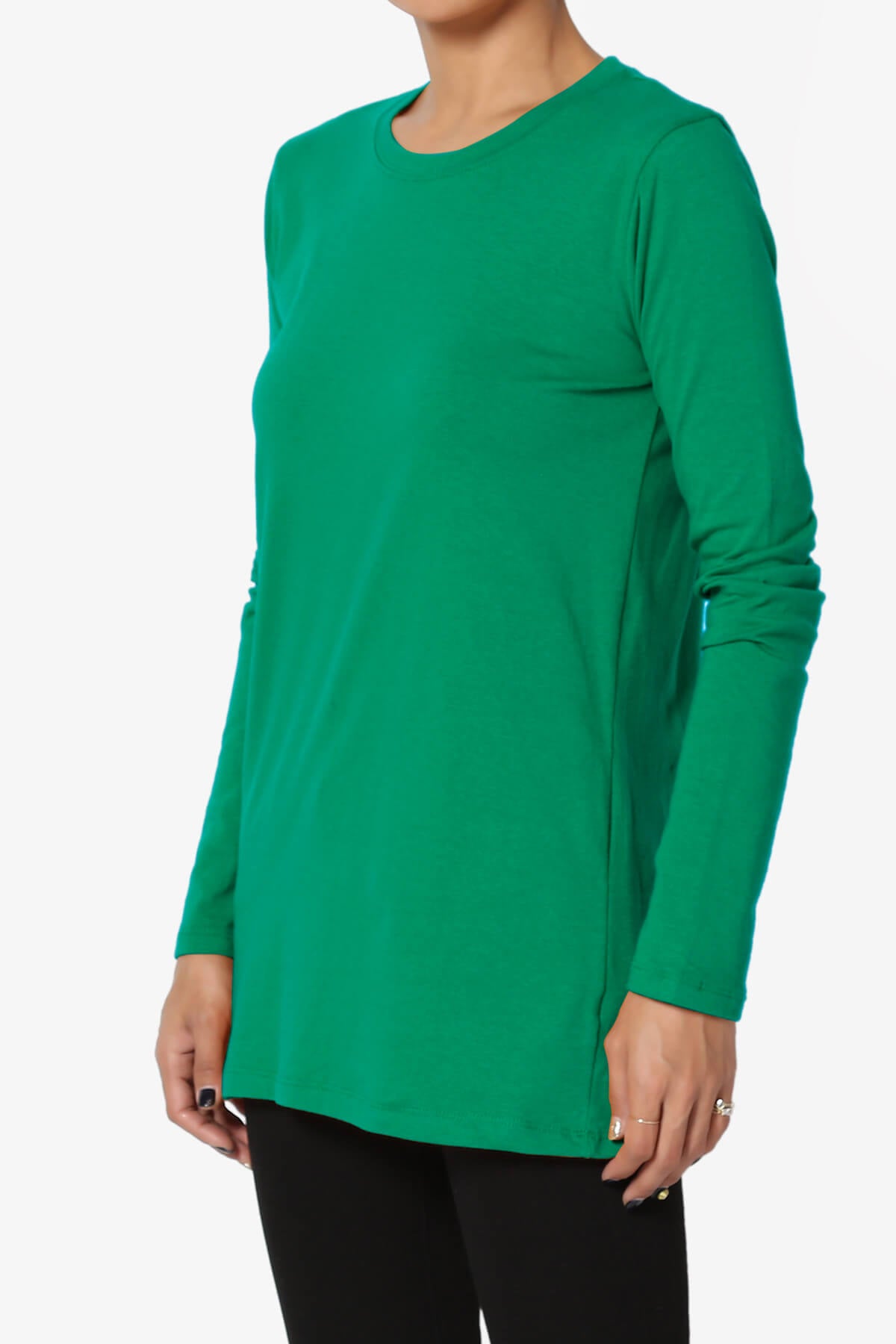 Lasso Cotton Crew Neck Long Sleeve T-Shirt PLUS