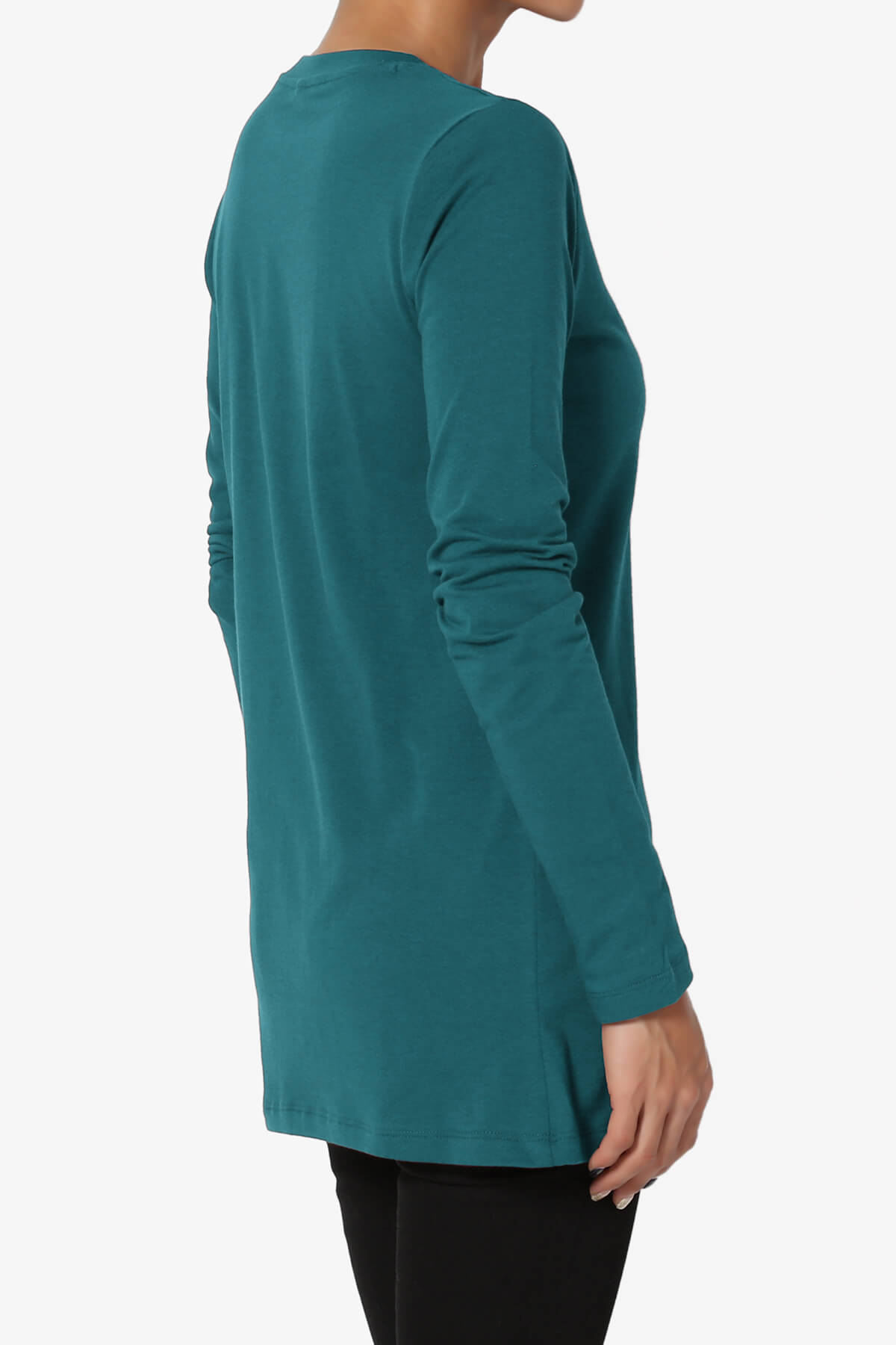 Lasso Cotton Crew Neck Long Sleeve T-Shirt PLUS