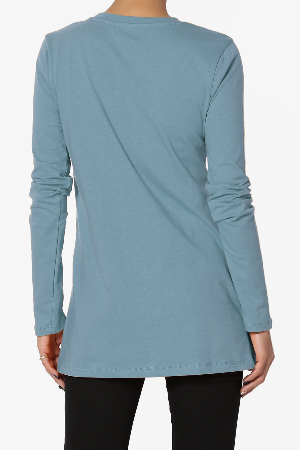 Lasso Cotton Crew Neck Long Sleeve T-Shirt PLUS
