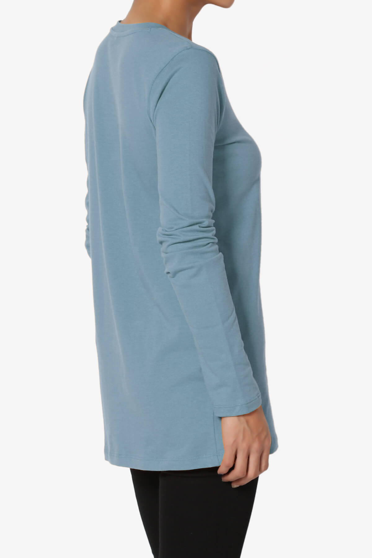 Lasso Cotton Crew Neck Long Sleeve T-Shirt PLUS