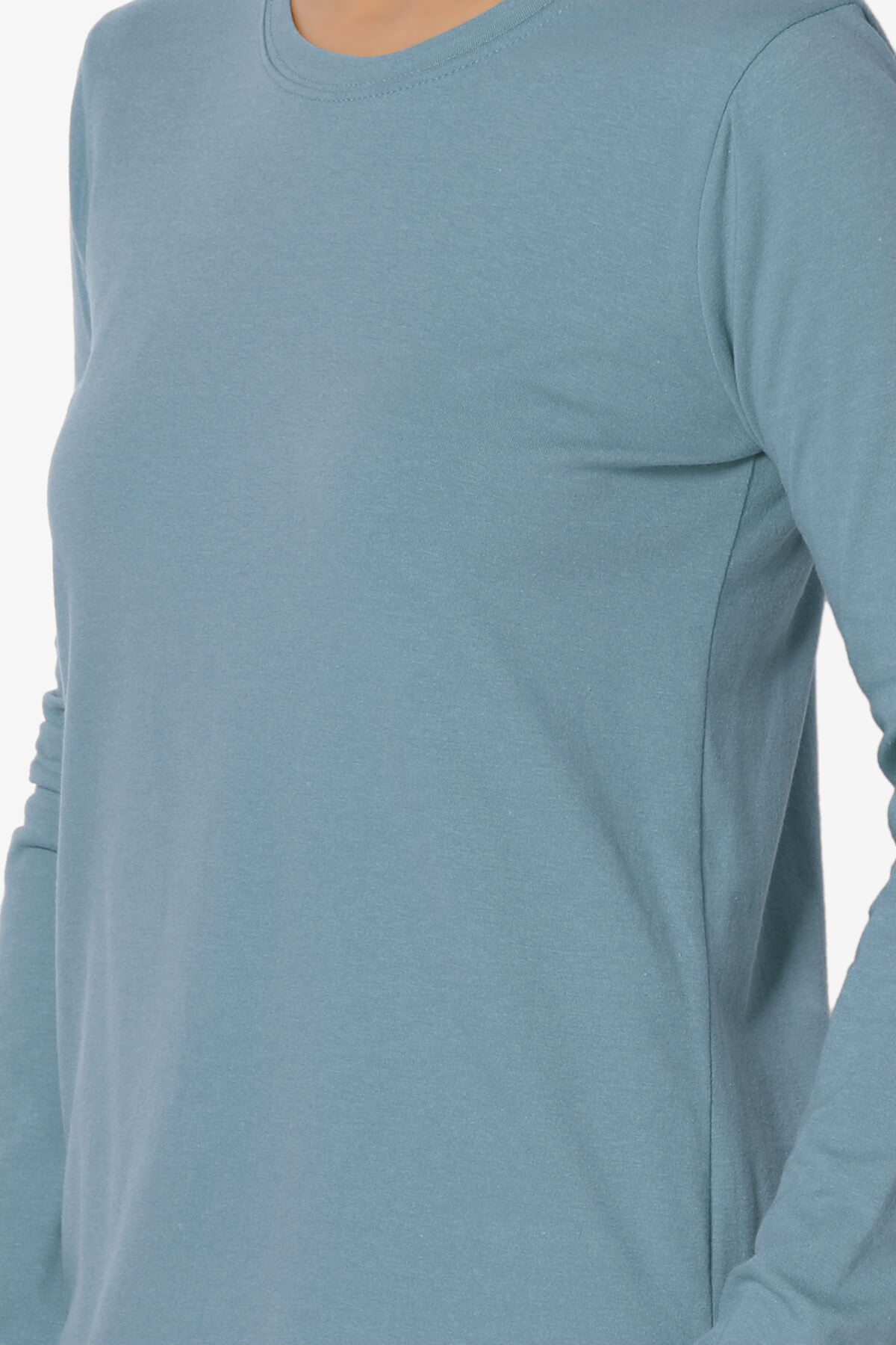 Lasso Cotton Crew Neck Long Sleeve T-Shirt PLUS