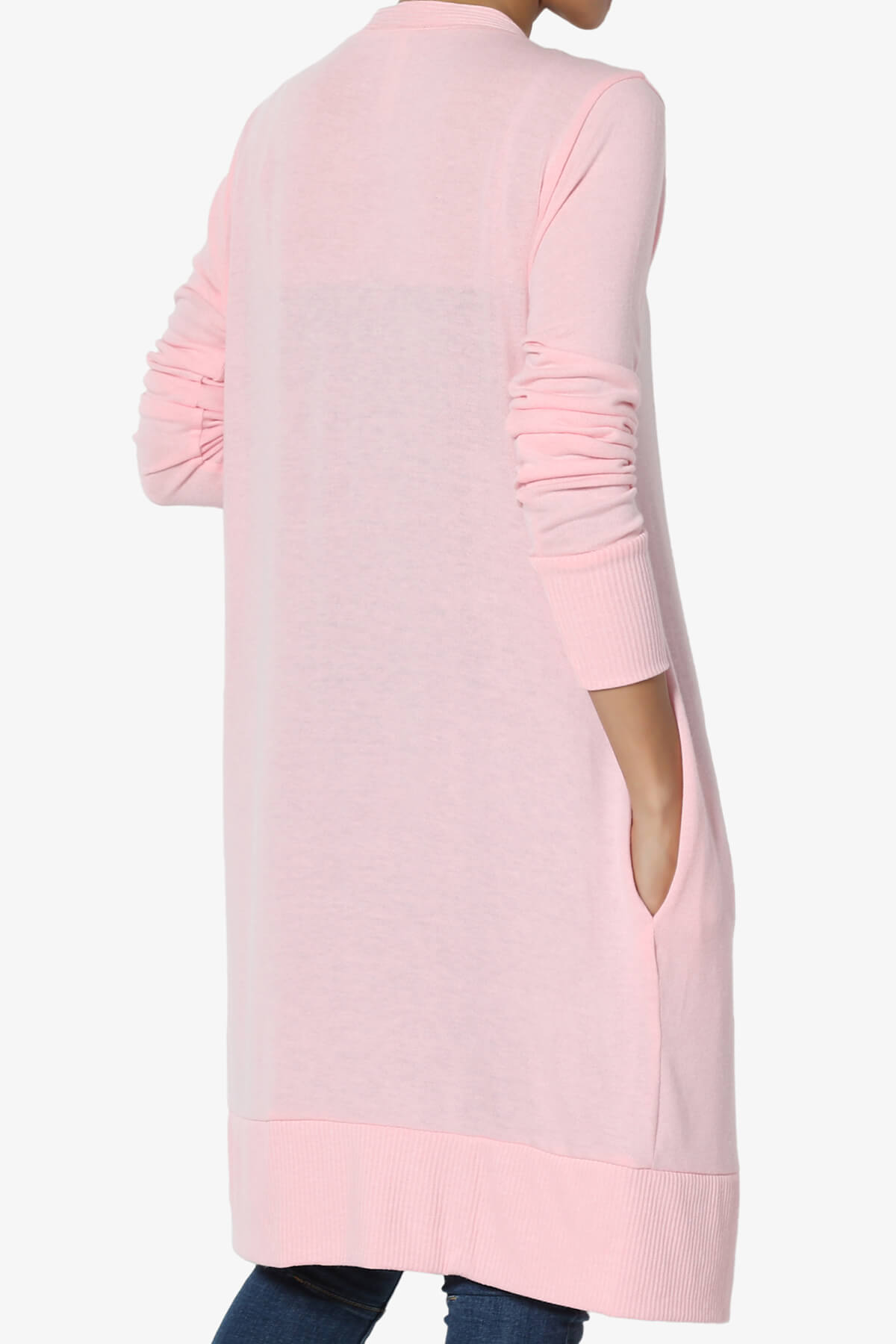 Braeden Snap Button Long Cardigan DUSTY PINK_4