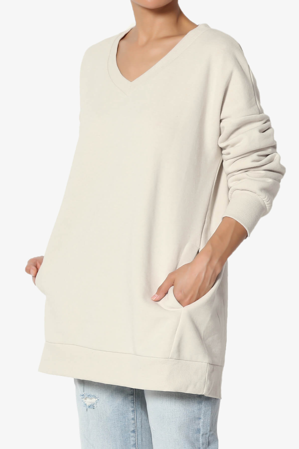 Accie V-Neck Pullover Sweatshirts PLUS