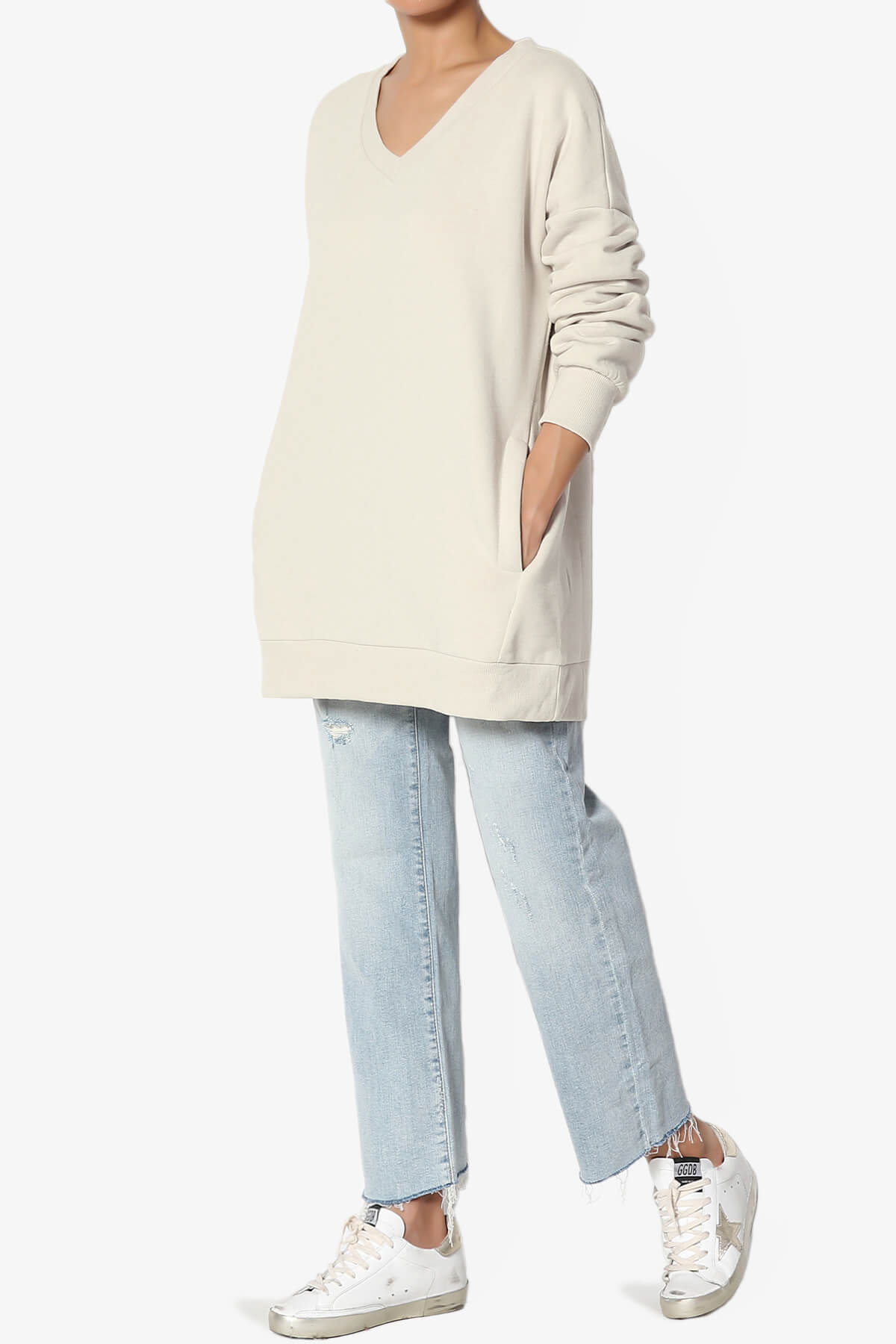 Accie V-Neck Pullover Sweatshirts PLUS