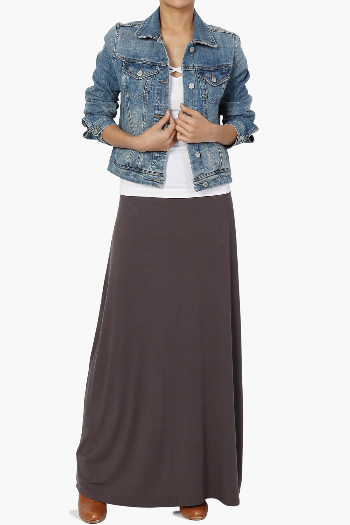 Marlow Jersey Maxi Skirt ASH GREY_6