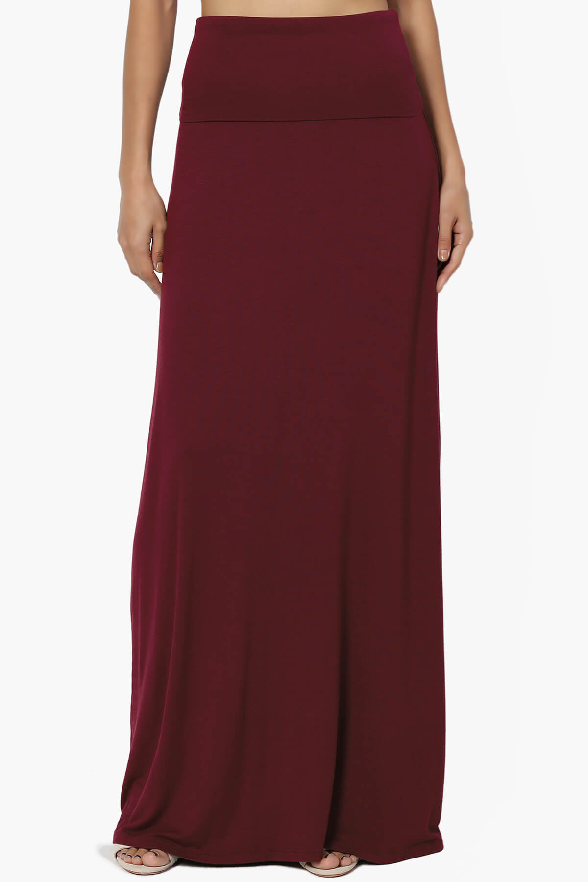 Marlow Jersey Maxi Skirt DARK BURGUNDY_1