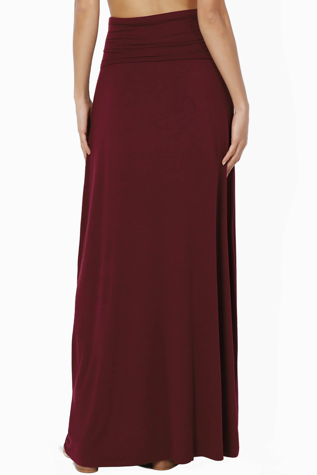 Marlow Jersey Maxi Skirt DARK BURGUNDY_2