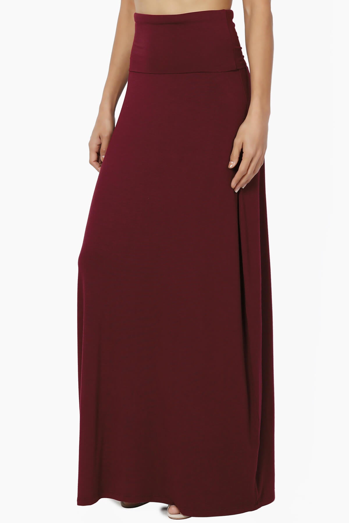 Marlow Jersey Maxi Skirt DARK BURGUNDY_3