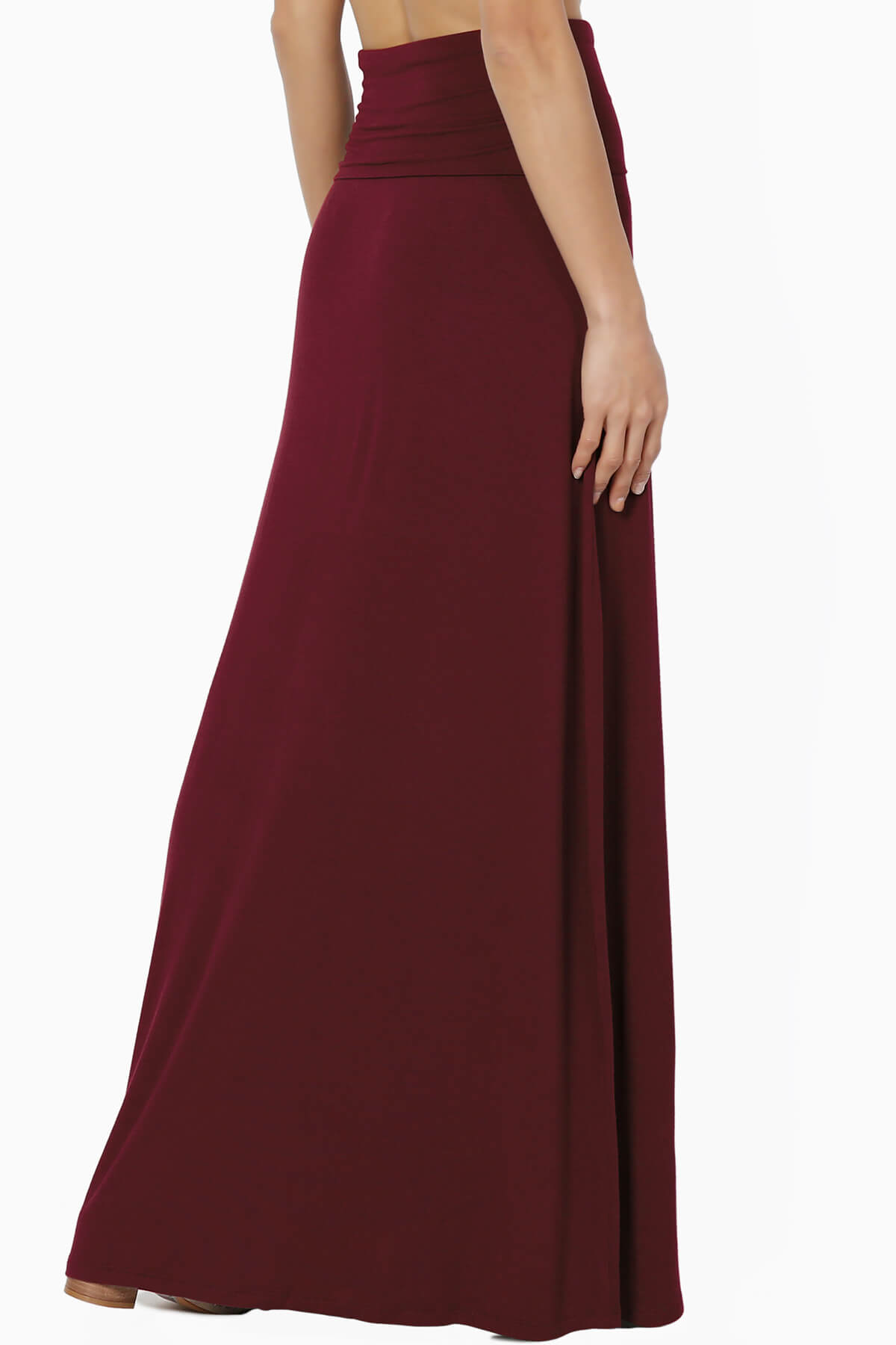Marlow Jersey Maxi Skirt DARK BURGUNDY_4