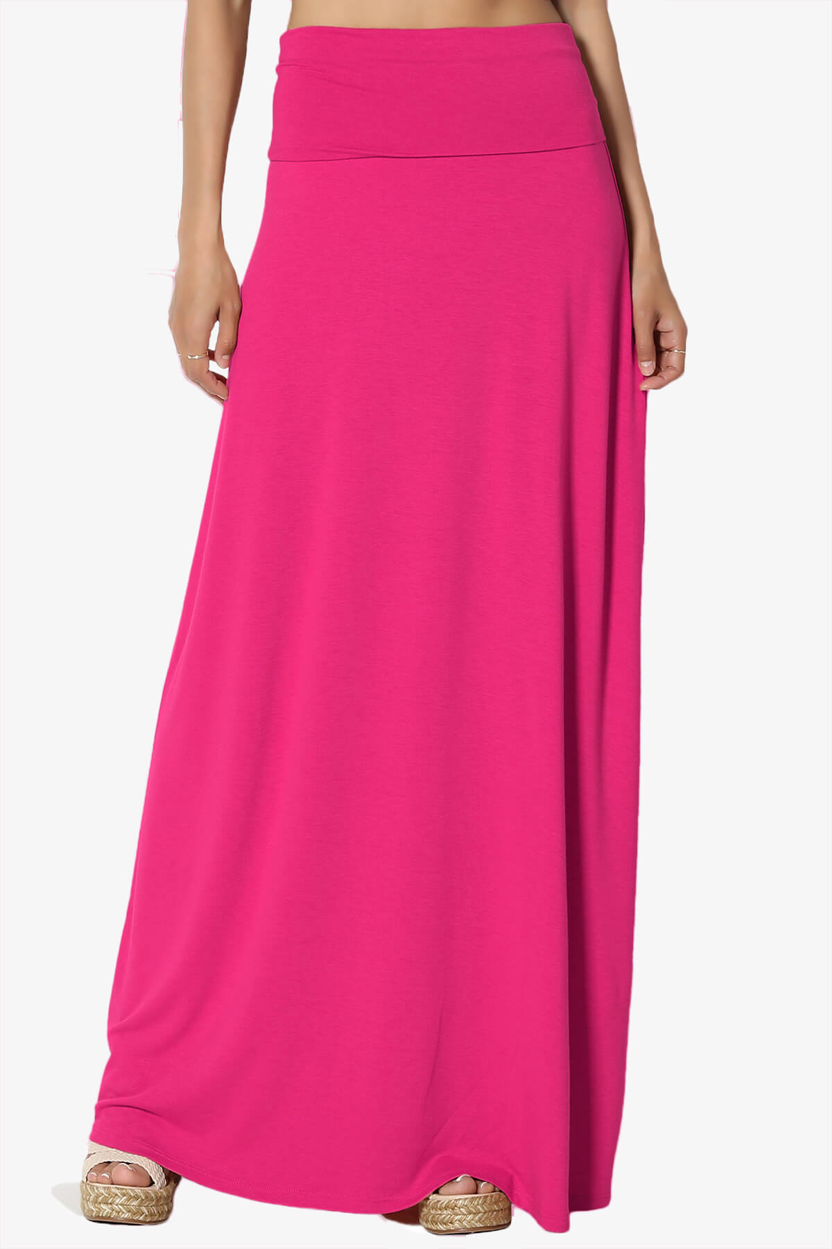 Marlow Jersey Maxi Skirt HOT PINK_1