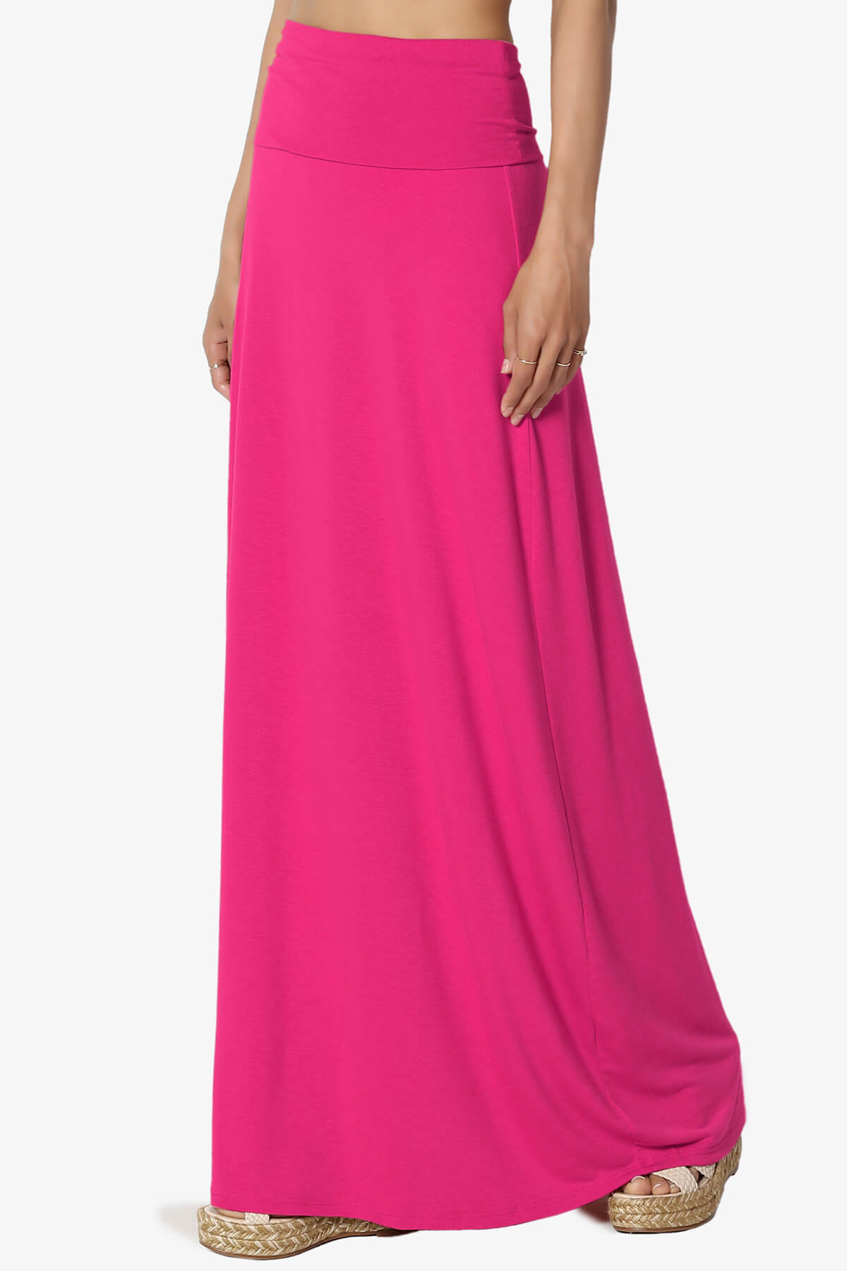 Marlow Jersey Maxi Skirt HOT PINK_3