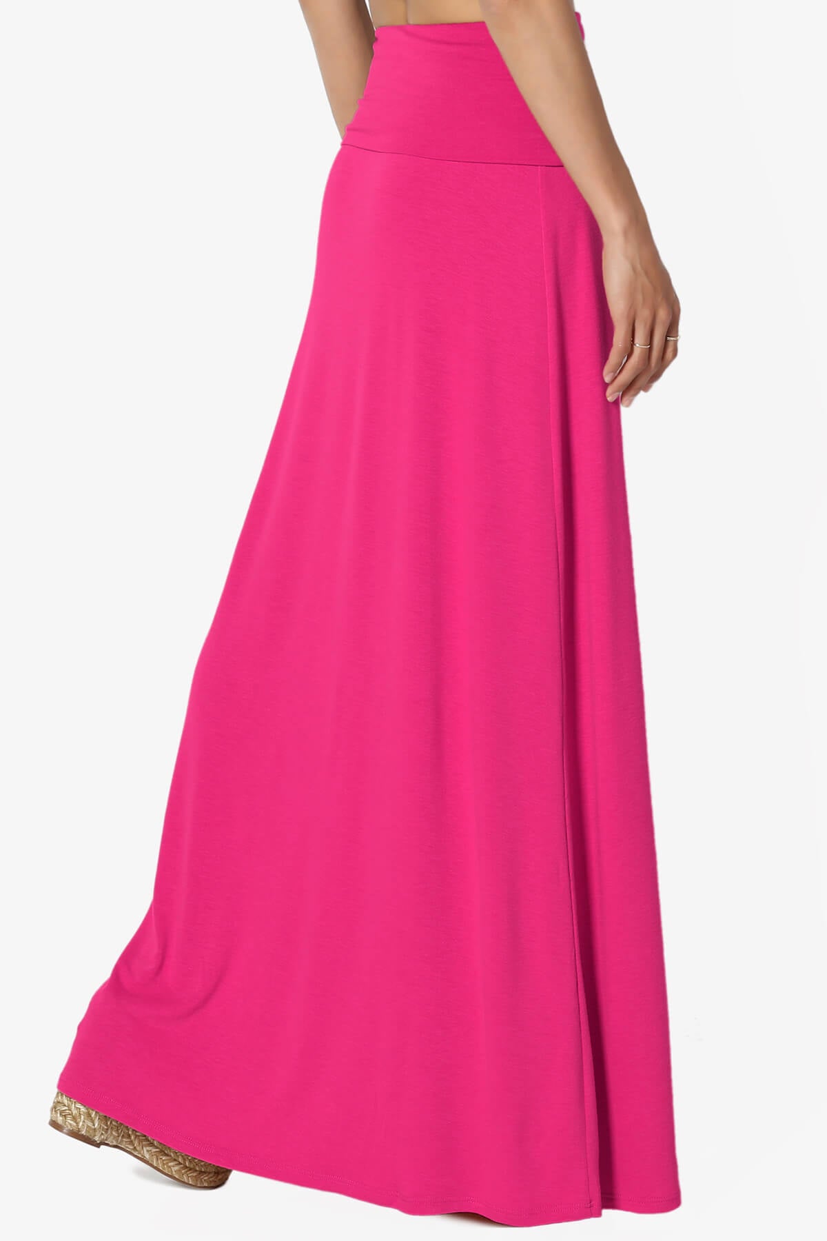 Marlow Jersey Maxi Skirt HOT PINK_4