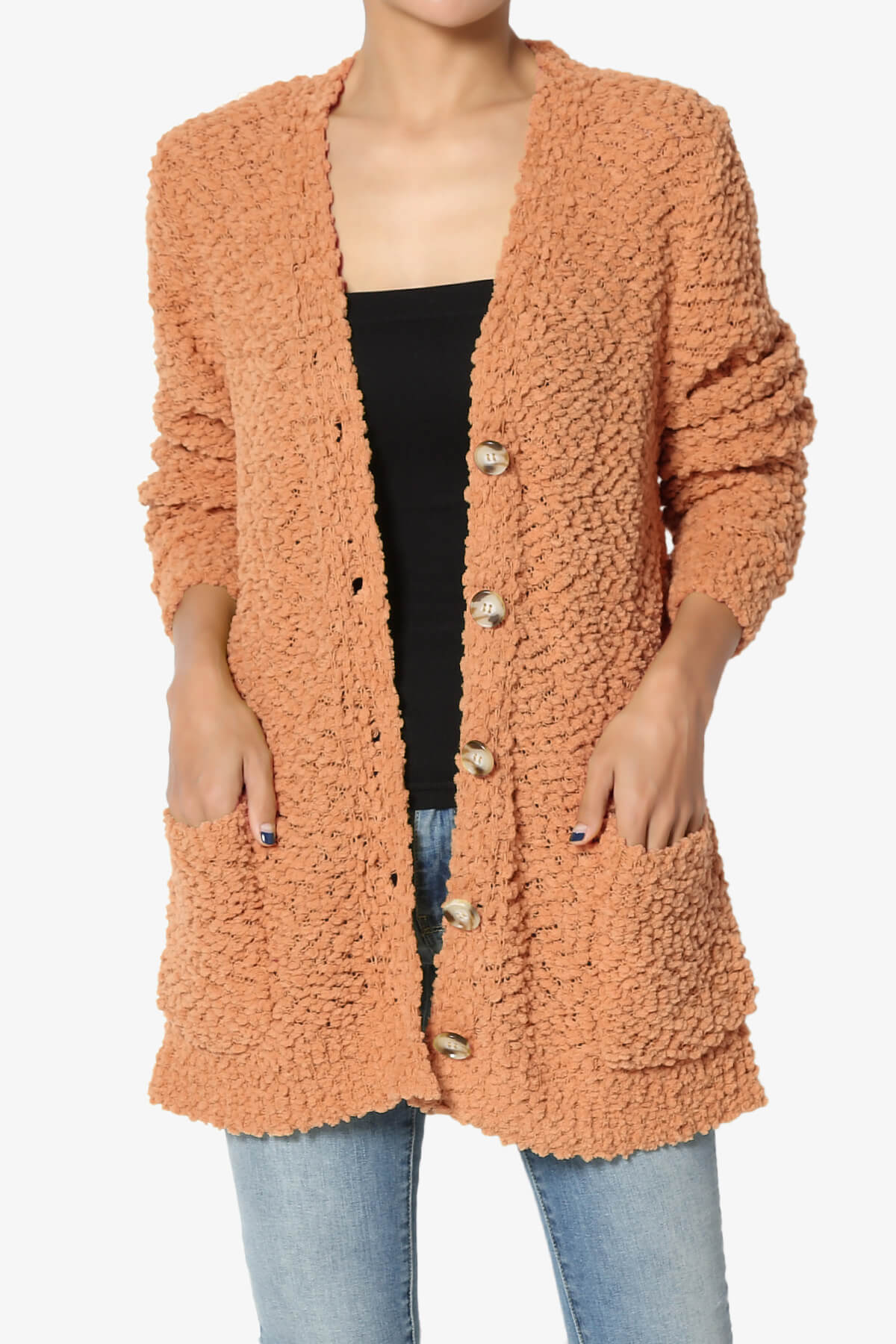 Barry Button Teddy Knit Sweater Cardigan